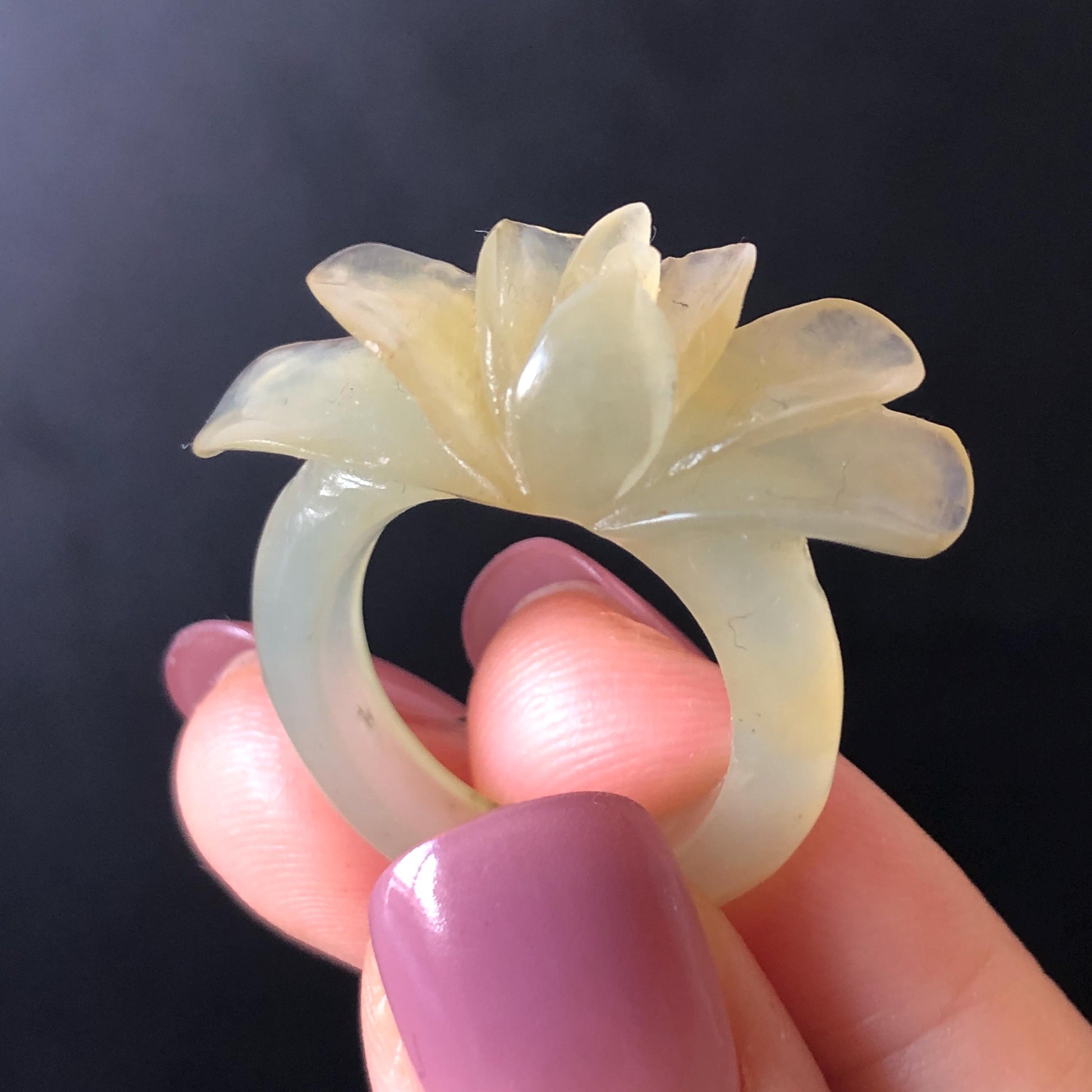 50mm-64mm! Customised Size Natural Xiu Jade Serpentine Hand-Carved Yulan flowers Bangle & Ring Set | Yellow Green Jade Personalized Bracelet Gift for her tailor made bangle jade carving yulan carving hand engraved flower bangle flower carving green jade yellow jade 3D carving hollow out carving certified natural jade untreated jade with certificate custom-made jade bracelet big size bangle huge size bangle small size bracelet