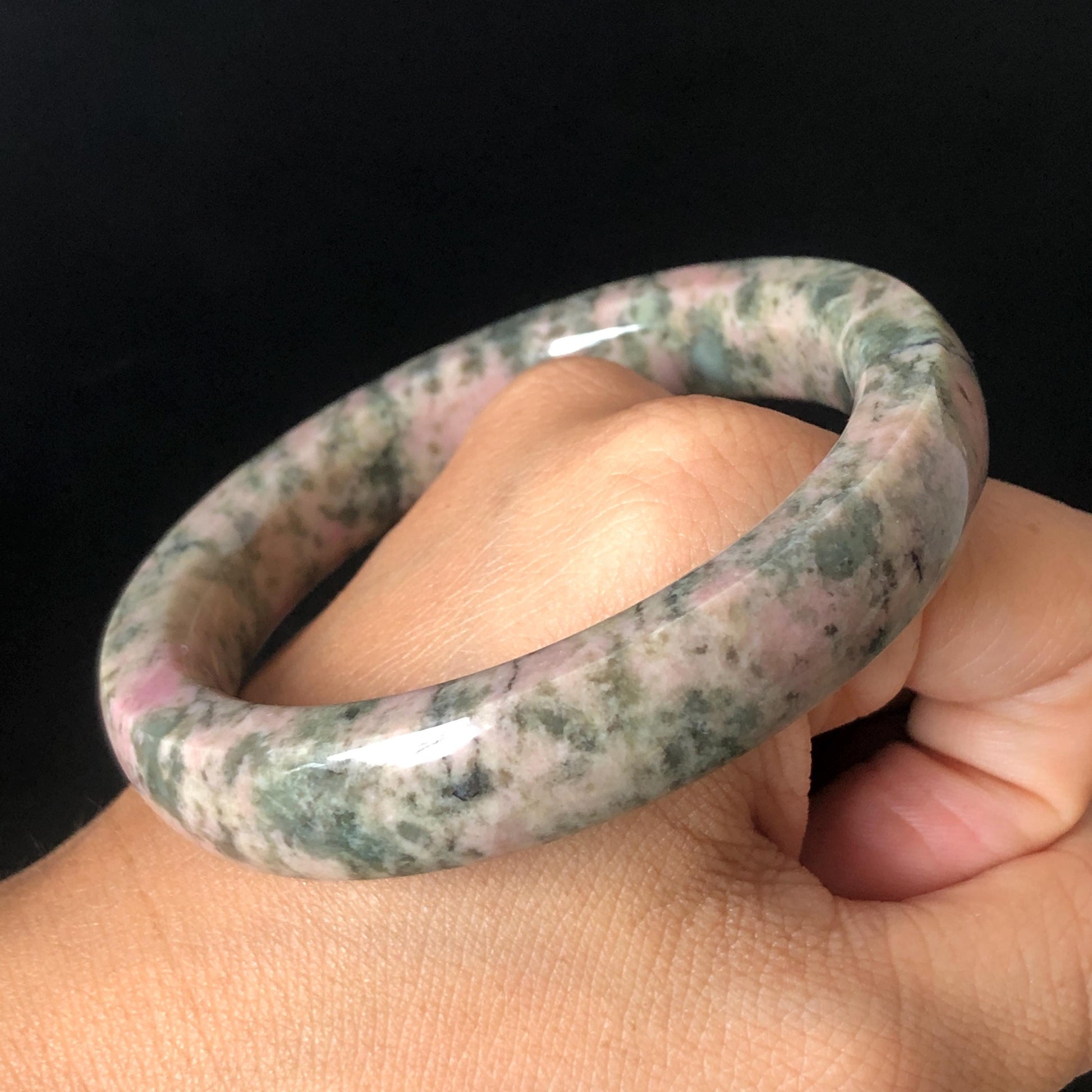 Rare Found Nephrite Jade Bangle | Natural Untreated Green Jade Pink Jade Bracelet | Pink Floral Lace | Chinese Jade Stone Bangle Gift for her Pink Jade Bangle Green Jade Bracelet Vintage Bangle Antique Bracelet Pink Stone Bangle Pink Gemstone Bracelet bangles for women flower bangle