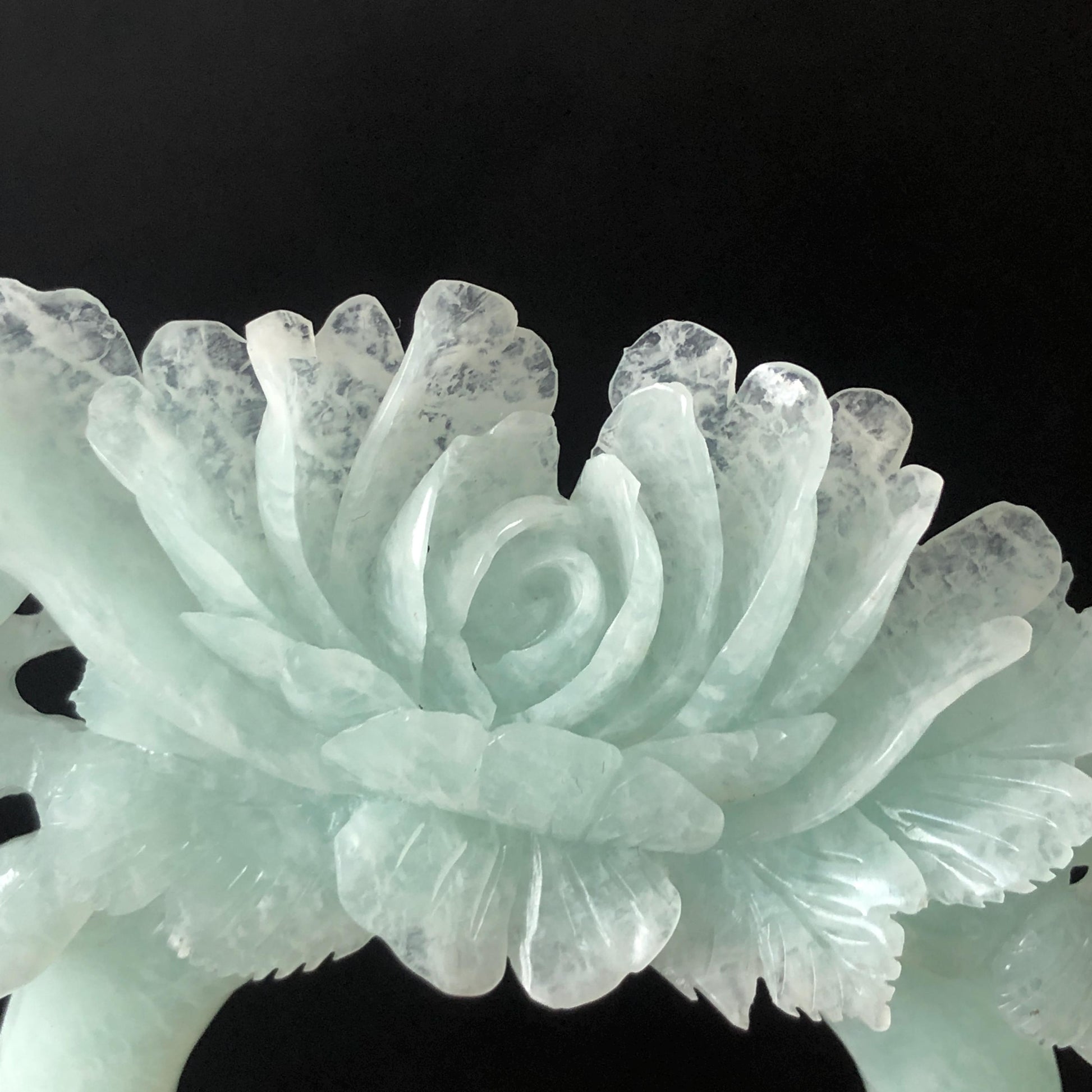Xiu Jade Serpentine Hand Carved Peony Hair Pin: Certified Natural Frosty Sky Blue Jade Hair Stick, Asian Vintage Hair Fork | Chinese Vintage Hanfu Antique Bridal Hair Fork Gift for her japanese hairpin korean hair stick chinese hair fork vintage hair comb antique hair pins hanfu hair stick bridal shower hair jewelry wedding headpiece engagement hair accessory jade carving hand engraved jade hand carved flower jade hairpins untreated natural jade with certificate phoenix carving peony carving