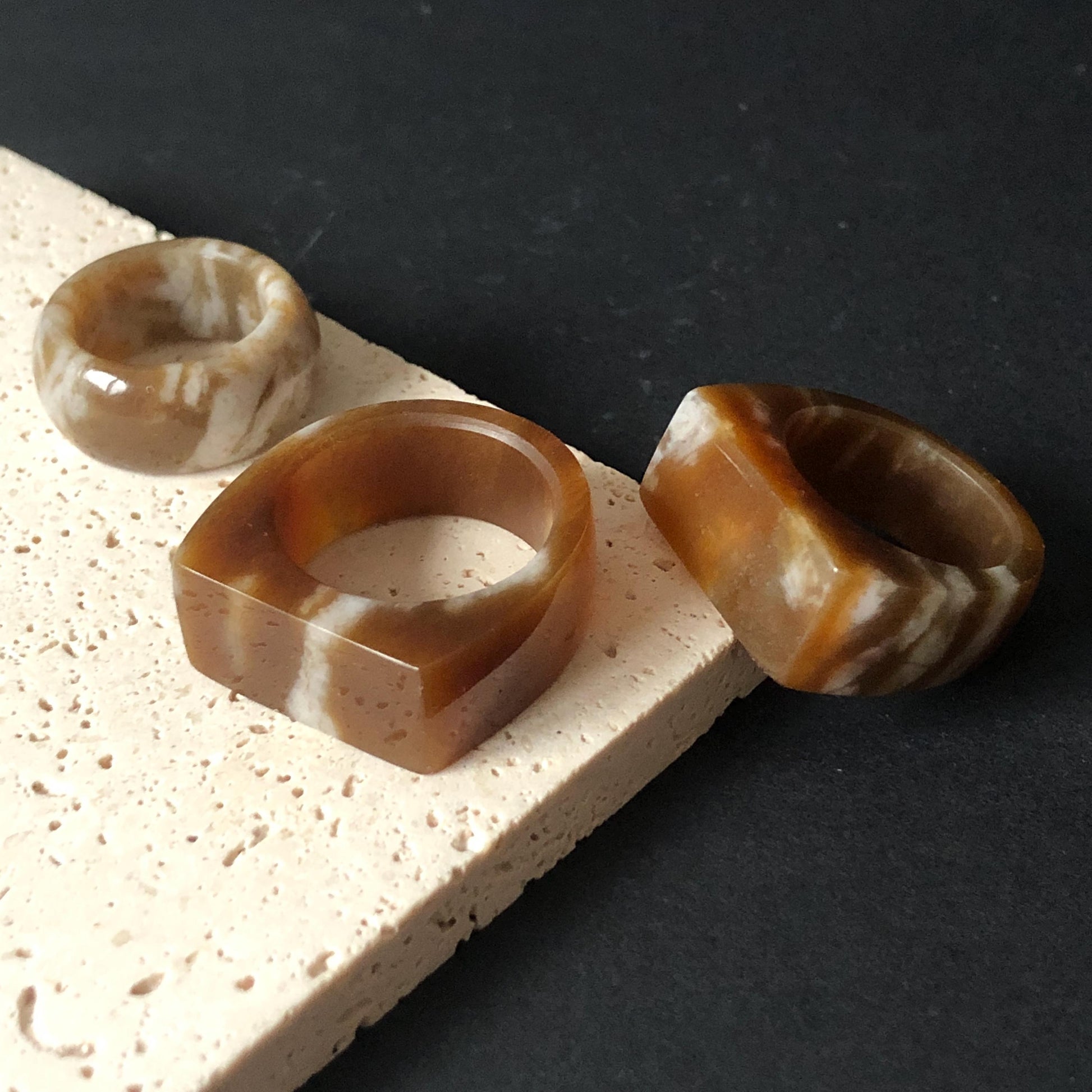 Natural Nephrite Jade Chocolate Mocha Collection Band Ring：Untreated White Jade & Brown Jade Women Statement Ring US 4.75-9.75 Thumb Ring Pinky Ring  gift for her untreated jade stackable ring cocktail ring for men square ring vintage ring chinese jade stone ring thumb ring ring for men vintage ring antique ring jade cocktail ring jade band ring