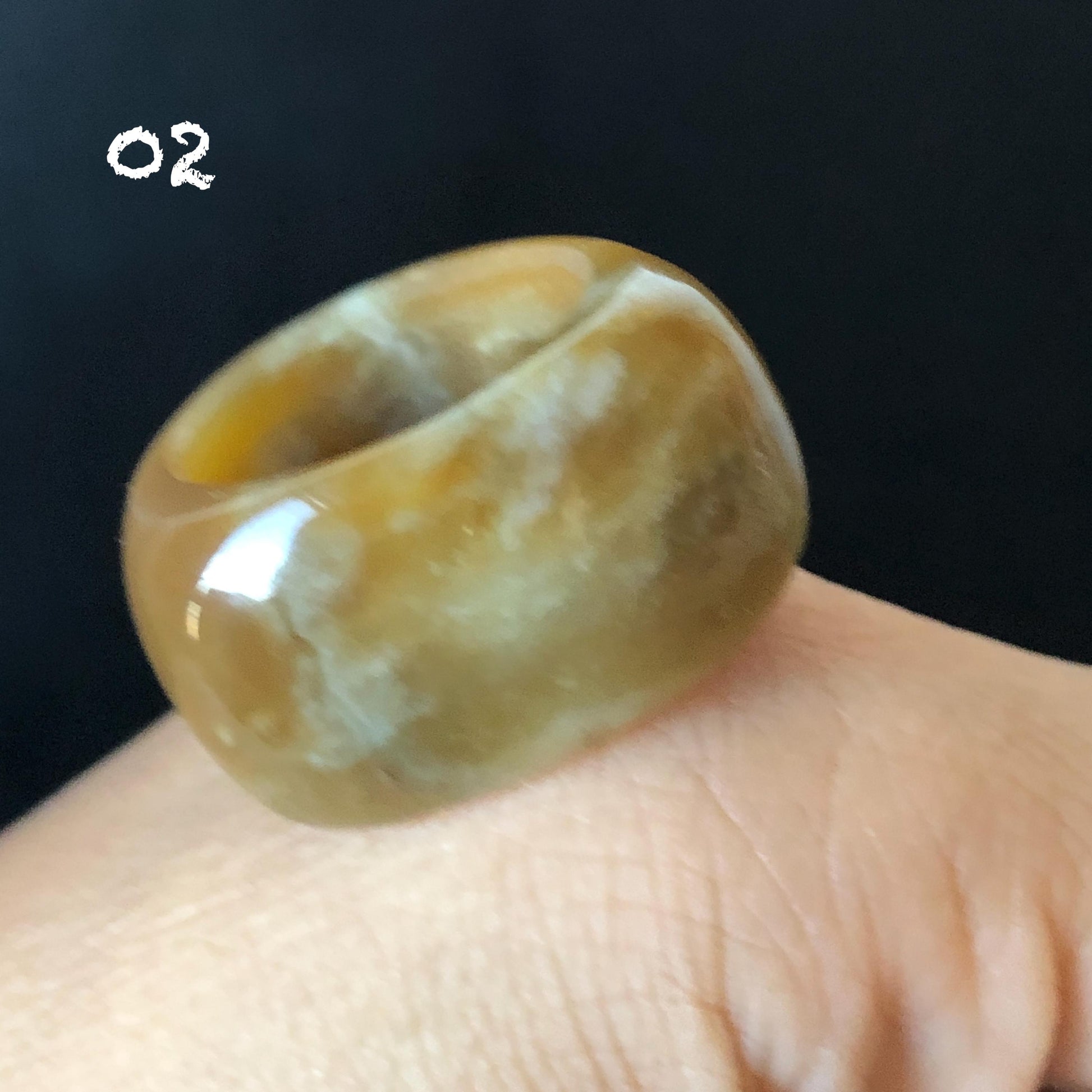 Natural Nephrite Jade Toffee Candy Wide Band Ring US 6.5-8.25：Untreated White and Brown Jade Women Statement Ring Thumb Ring  gift for her untreated jade stackable ring cocktail ring for men square ring vintage ring chinese jade stone ring thumb ring ring for men vintage ring antique ring jade cocktail ring jade band ring women statement ring toffee candy swirl pattern