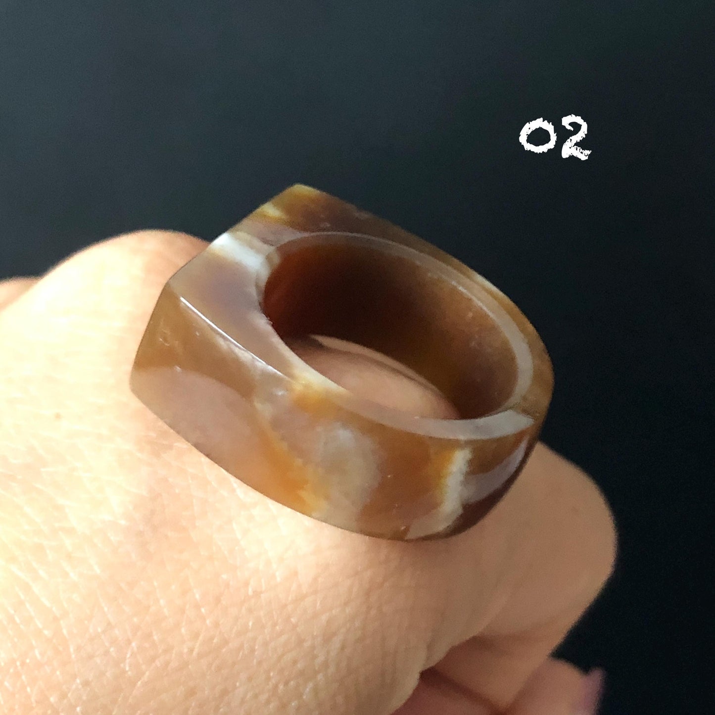 Natural Nephrite Jade Chocolate Mocha Collection Band Ring：Untreated White Jade & Brown Jade Women Statement Ring US 4.75-9.75 Thumb Ring Pinky Ring  gift for her untreated jade stackable ring cocktail ring for men square ring vintage ring chinese jade stone ring thumb ring ring for men vintage ring antique ring jade cocktail ring jade band ring