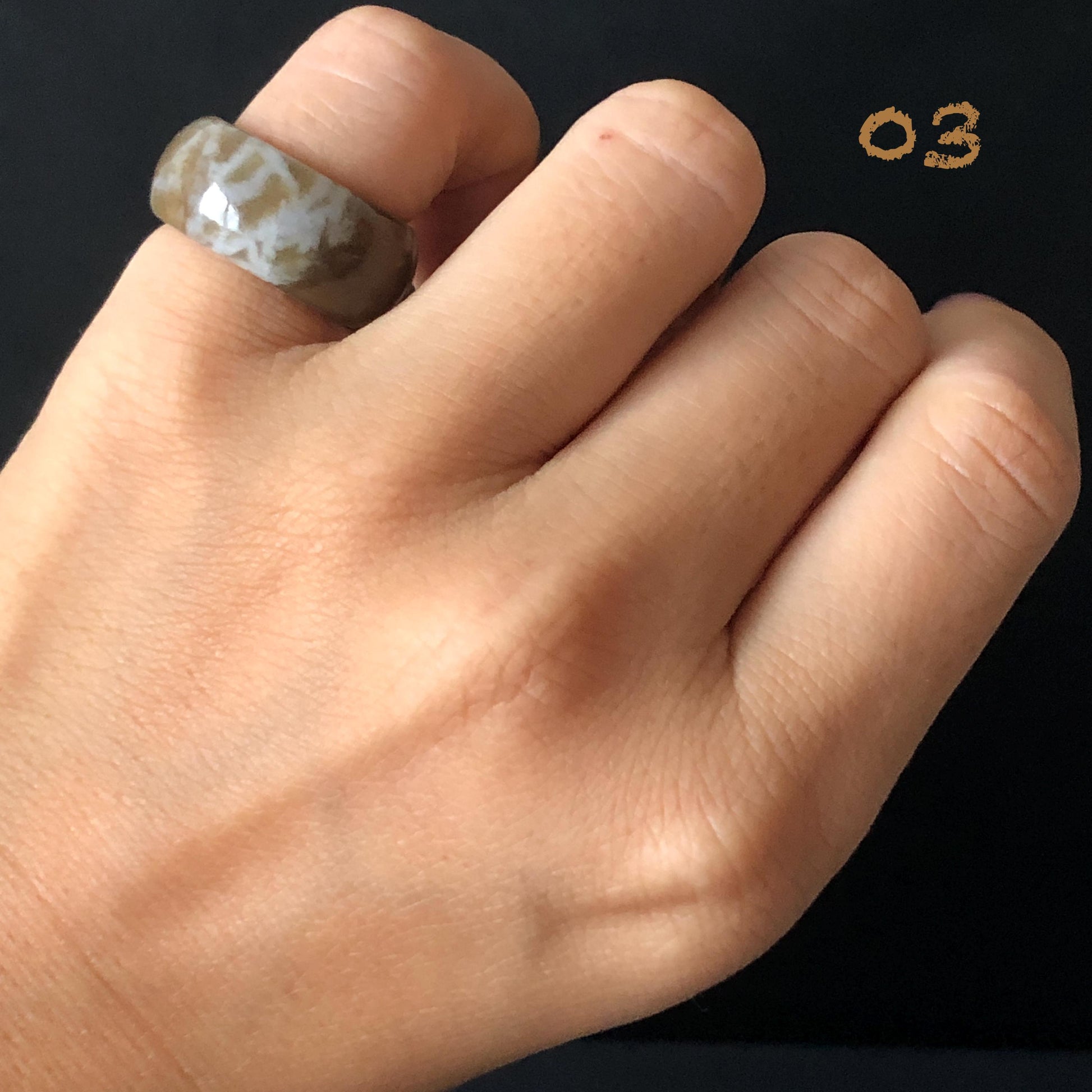 Natural Nephrite Jade Chocolate Mocha Collection Band Ring：Untreated White Jade & Brown Jade Women Statement Ring US 4.75-9.75 Thumb Ring Pinky Ring  gift for her untreated jade stackable ring cocktail ring for men square ring vintage ring chinese jade stone ring thumb ring ring for men vintage ring antique ring jade cocktail ring jade band ring