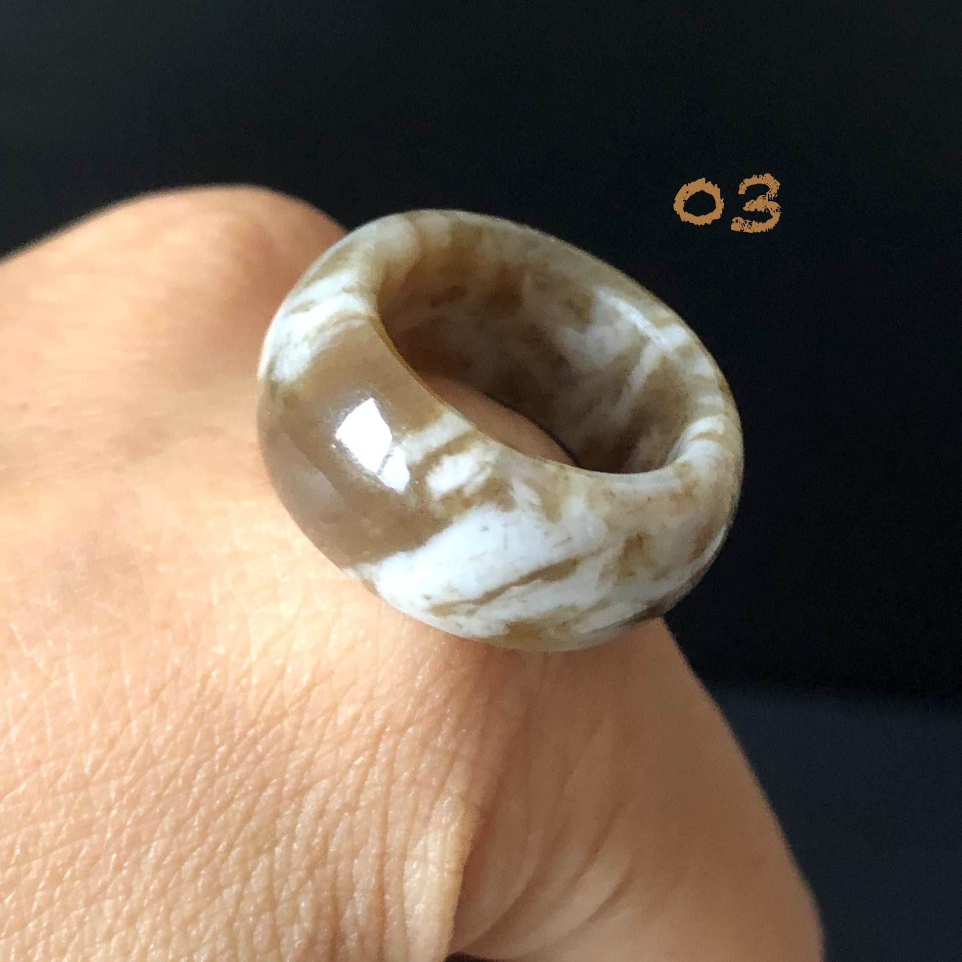 Natural Nephrite Jade Chocolate Mocha Collection Band Ring：Untreated White Jade & Brown Jade Women Statement Ring US 4.75-9.75 Thumb Ring Pinky Ring  gift for her untreated jade stackable ring cocktail ring for men square ring vintage ring chinese jade stone ring thumb ring ring for men vintage ring antique ring jade cocktail ring jade band ring