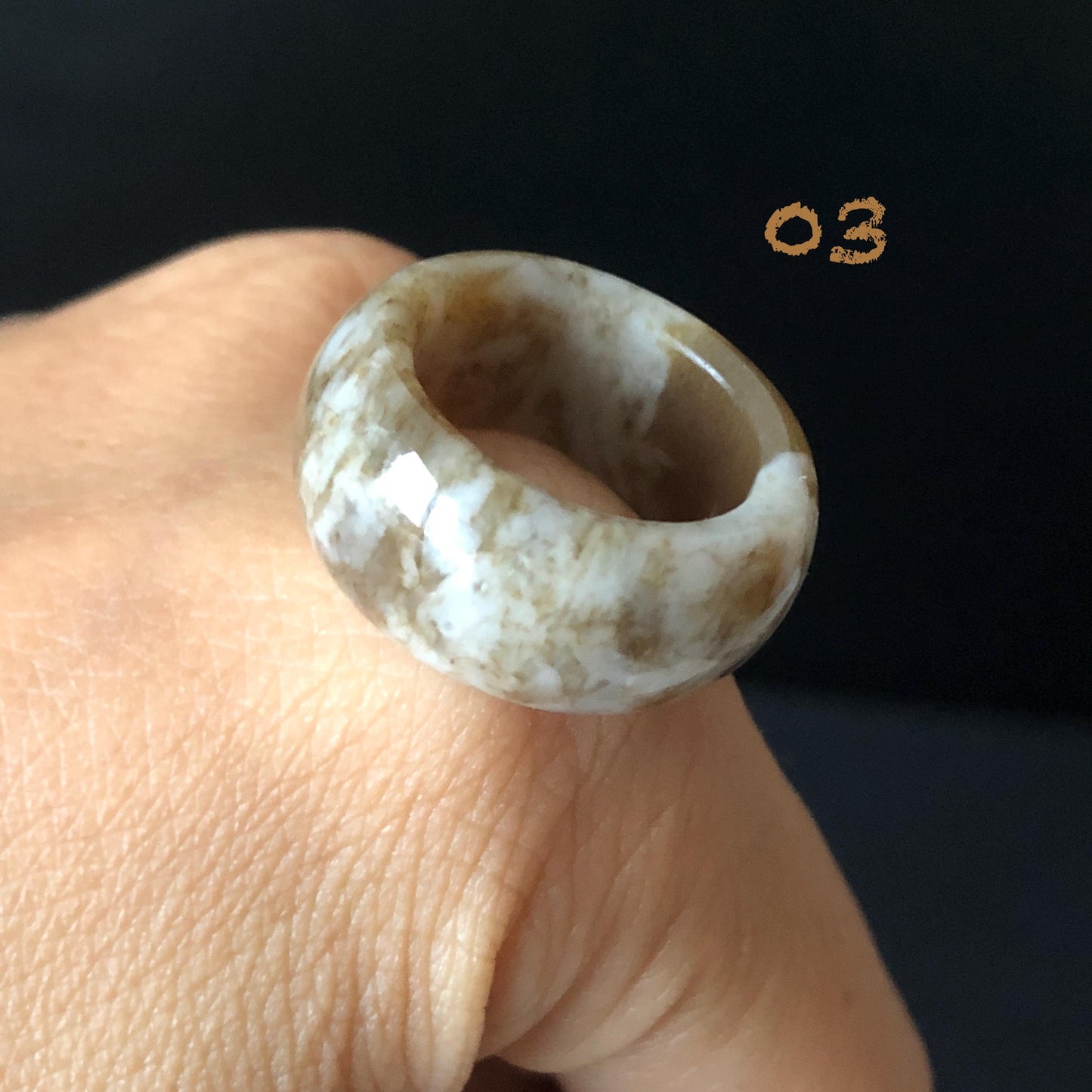 Natural Nephrite Jade Chocolate Mocha Collection Band Ring：Untreated White Jade & Brown Jade Women Statement Ring US 4.75-9.75 Thumb Ring Pinky Ring  gift for her untreated jade stackable ring cocktail ring for men square ring vintage ring chinese jade stone ring thumb ring ring for men vintage ring antique ring jade cocktail ring jade band ring