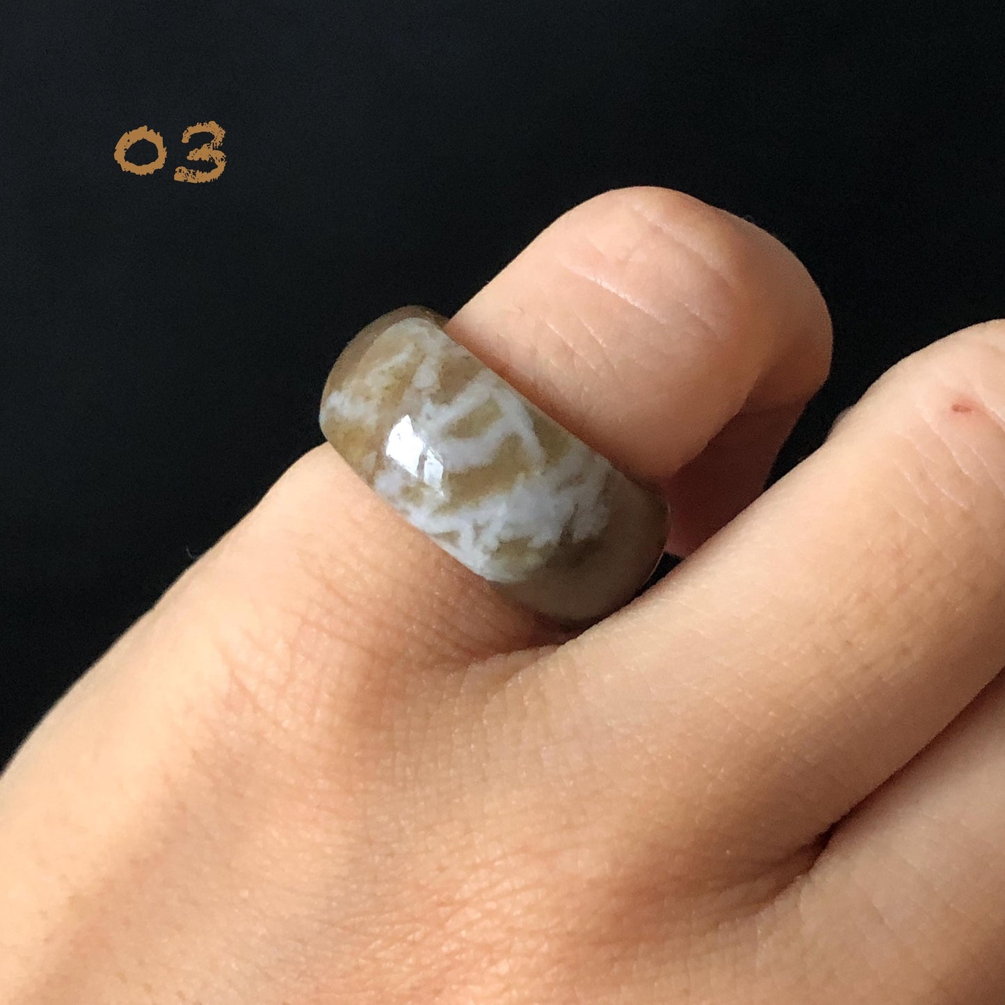 Natural Nephrite Jade Chocolate Mocha Collection Band Ring：Untreated White Jade & Brown Jade Women Statement Ring US 4.75-9.75 Thumb Ring Pinky Ring  gift for her untreated jade stackable ring cocktail ring for men square ring vintage ring chinese jade stone ring thumb ring ring for men vintage ring antique ring jade cocktail ring jade band ring