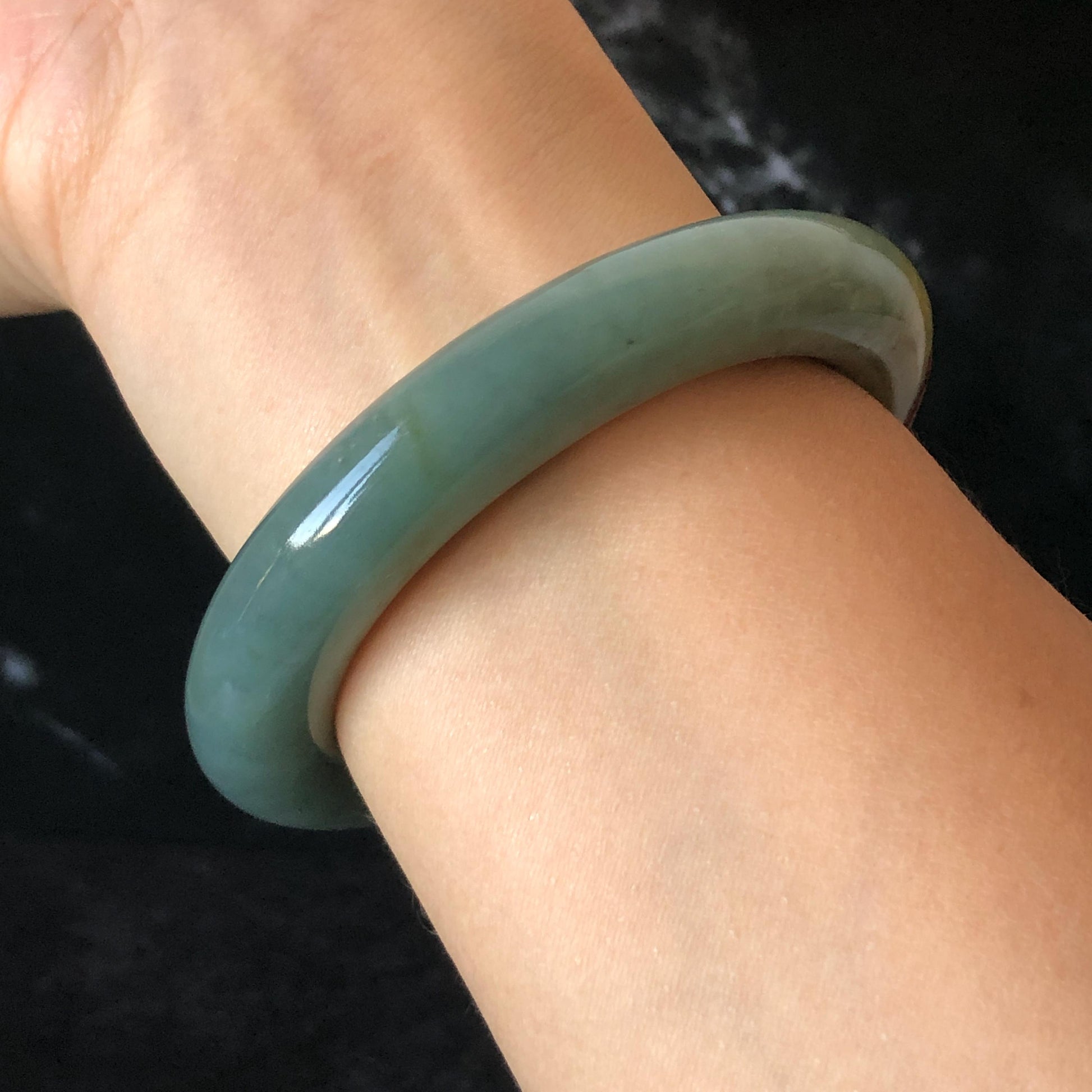 55.4mm Xiu Jade Serpentine Hand Carved Lotus Flower Bangle: Natural Green Brown White Jade Handcrafted Bracelet, Stone Carving Gemstone Jewelry  Gift for her wide jade bangle jade carving hand engraved stone carving natural untreated jade bracelet black jade white jade black jade brown jade handcraft jade lotus carving flower carving chinese jade vintage bangle antique bracelet sesame bracelet multi colour jade