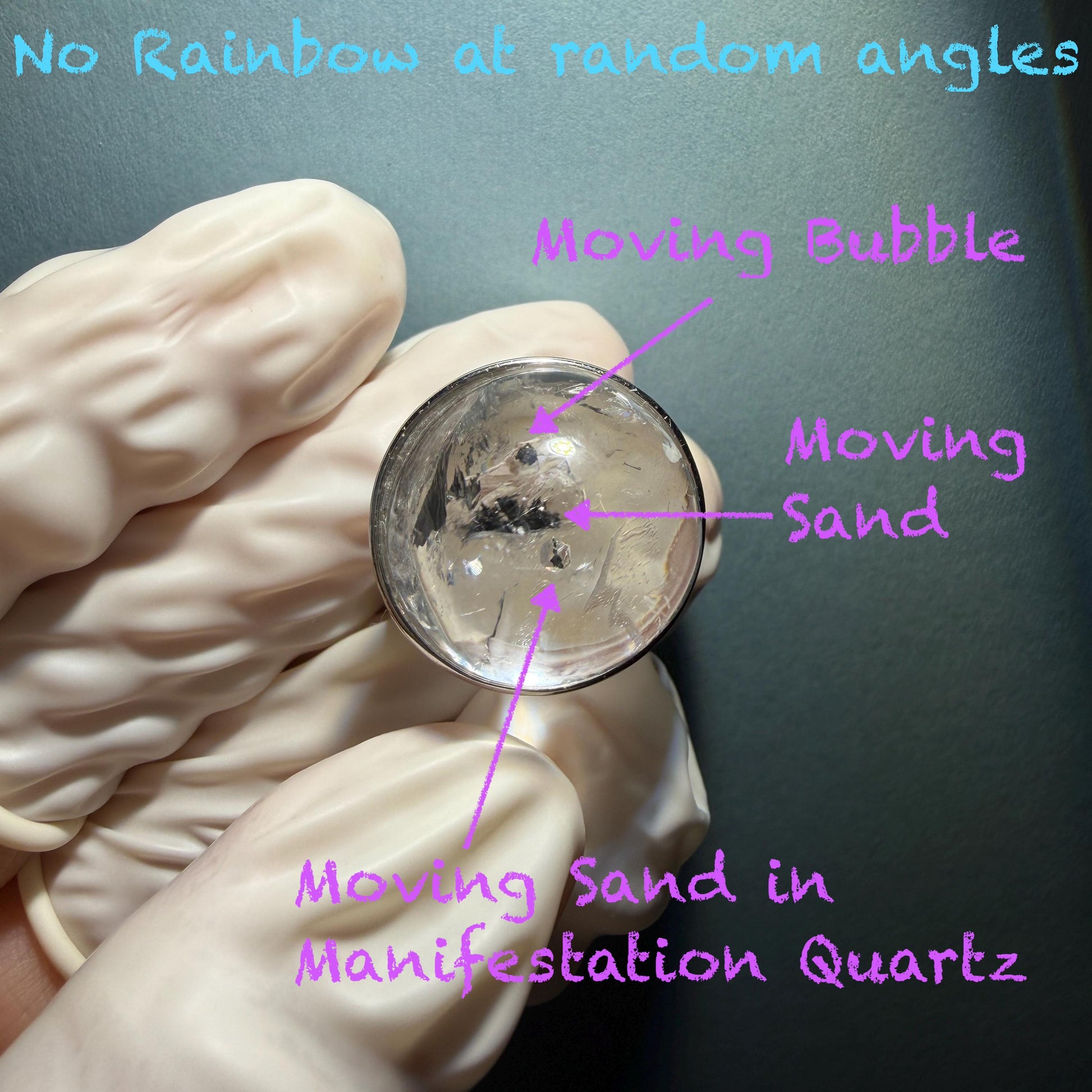 Enhydro Quartz (Herkimer Diamond) S925 Sliver Adjustable Ring: Rare Polished Crystal with Moving Sand & Black Bubble in Manifestation Quartz Natural Gemstone Birthstone Gift for her Statement Ring for Women ring crystal band ring crystal cocktail ring crystal stackable ring 7 chakra crystal ring meditation crystal healing stone birthstone silver ring ring for men rainbow quartz minerals specimen inclusion quartz quartz in quartz