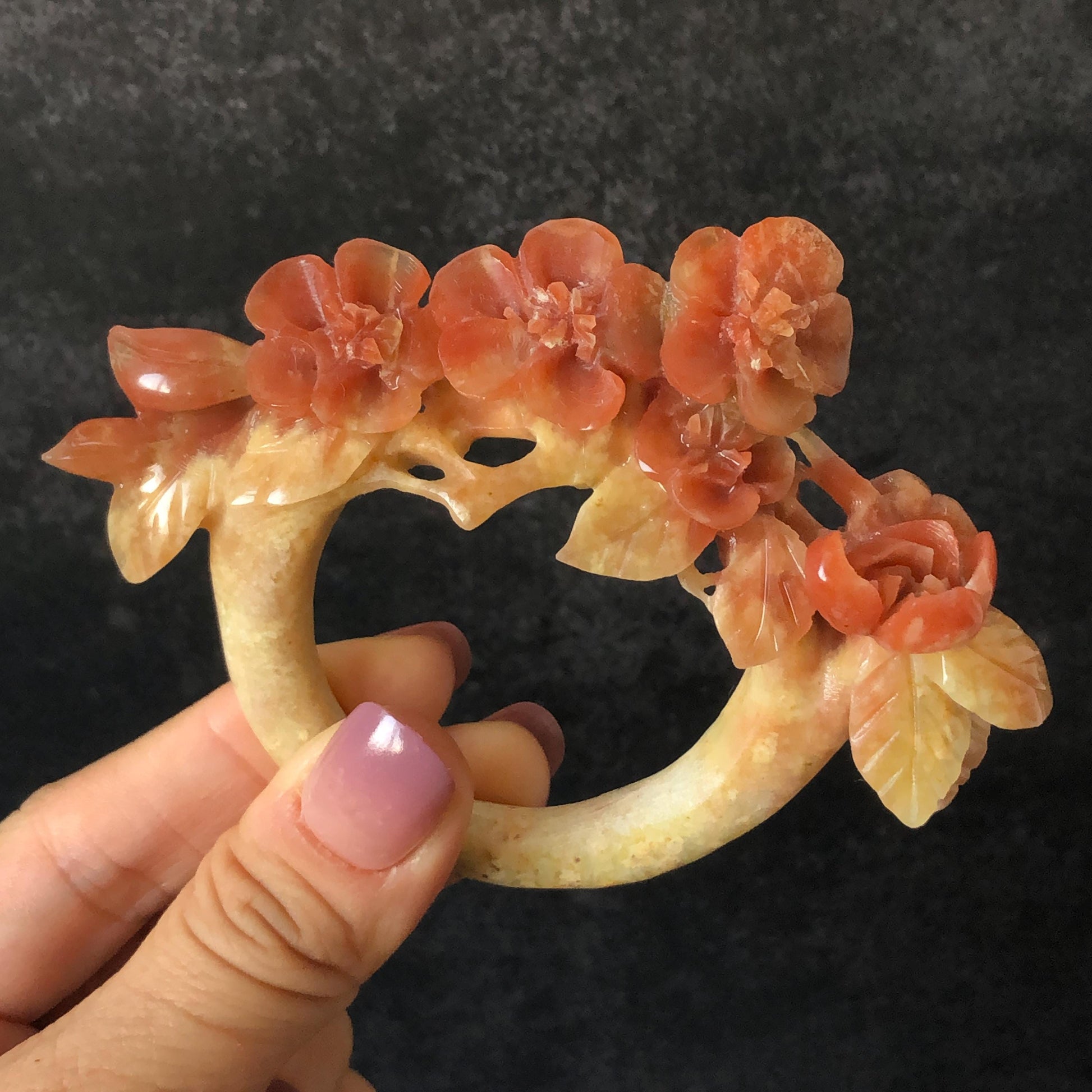 Xiu Jade Serpentine Hand Carved Plum Blossom Flower Hair Pin: Certified Natural Yellow and Red Jade Hair Stick, Asian Vintage Hair Fork Chinese Vintage Hanfu Antique Bridal Hair Fork Gift for her japanese hairpin korean hair stick chinese hair fork vintage hair comb antique hair pins hanfu hair stick bridal shower hair jewelry wedding headpiece engagement hair accessory jade carving hand engraved jade hand carved flower jade hairpins untreated natural jade with certificate flower carving