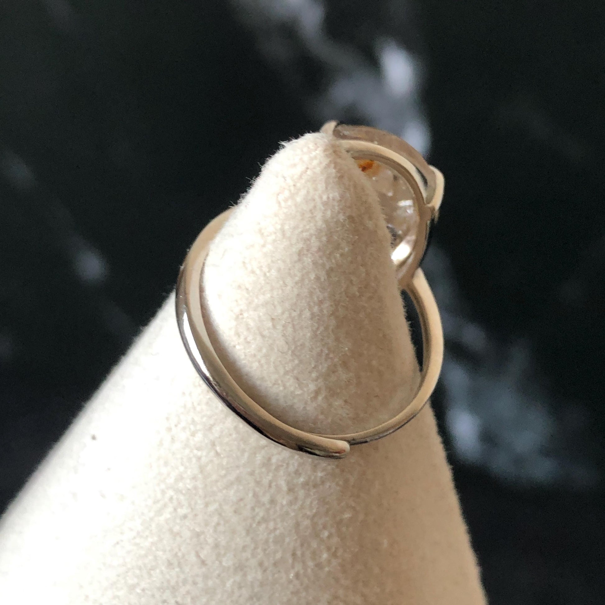 Polished Petroleum Enhydro Quartz S925 Silver Adjustable Ring: Moving Sand & Clear Bubble in Golden Red Petroleum Oil Inclusion | Natural Gemstone Birthstone Gift for her golden red oil enhydro quartz cocktail ring for women bold ring for men meditation rock healing stone chakra crystal big size ring crystal band ring herkimer diamond silver ring stackable ring women statement ring minerals specimen inclusion quartz inclusion crystal
