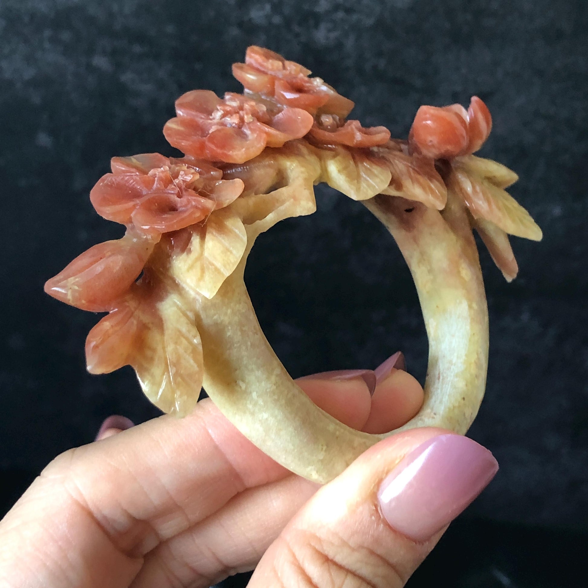 Xiu Jade Serpentine Hand Carved Plum Blossom Flower Hair Pin: Certified Natural Yellow and Red Jade Hair Stick, Asian Vintage Hair Fork Chinese Vintage Hanfu Antique Bridal Hair Fork Gift for her japanese hairpin korean hair stick chinese hair fork vintage hair comb antique hair pins hanfu hair stick bridal shower hair jewelry wedding headpiece engagement hair accessory jade carving hand engraved jade hand carved flower jade hairpins untreated natural jade with certificate flower carving