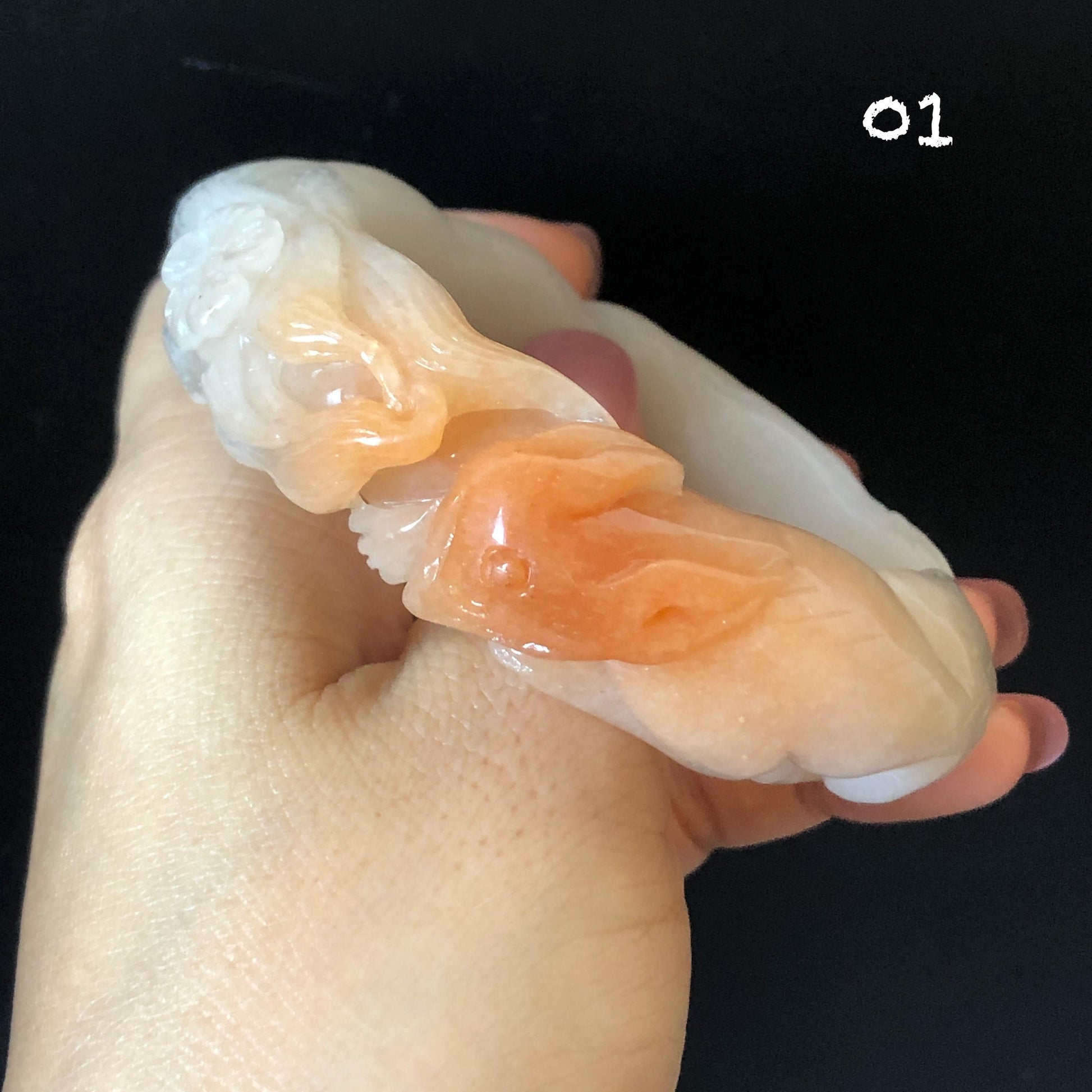 57-60mm Quartzite (She Taicui jade) Hand Carved Nine-tailed Fox Flower Stone Bangle: Natural Handcrafted Milky Coral Sands White Bracelet