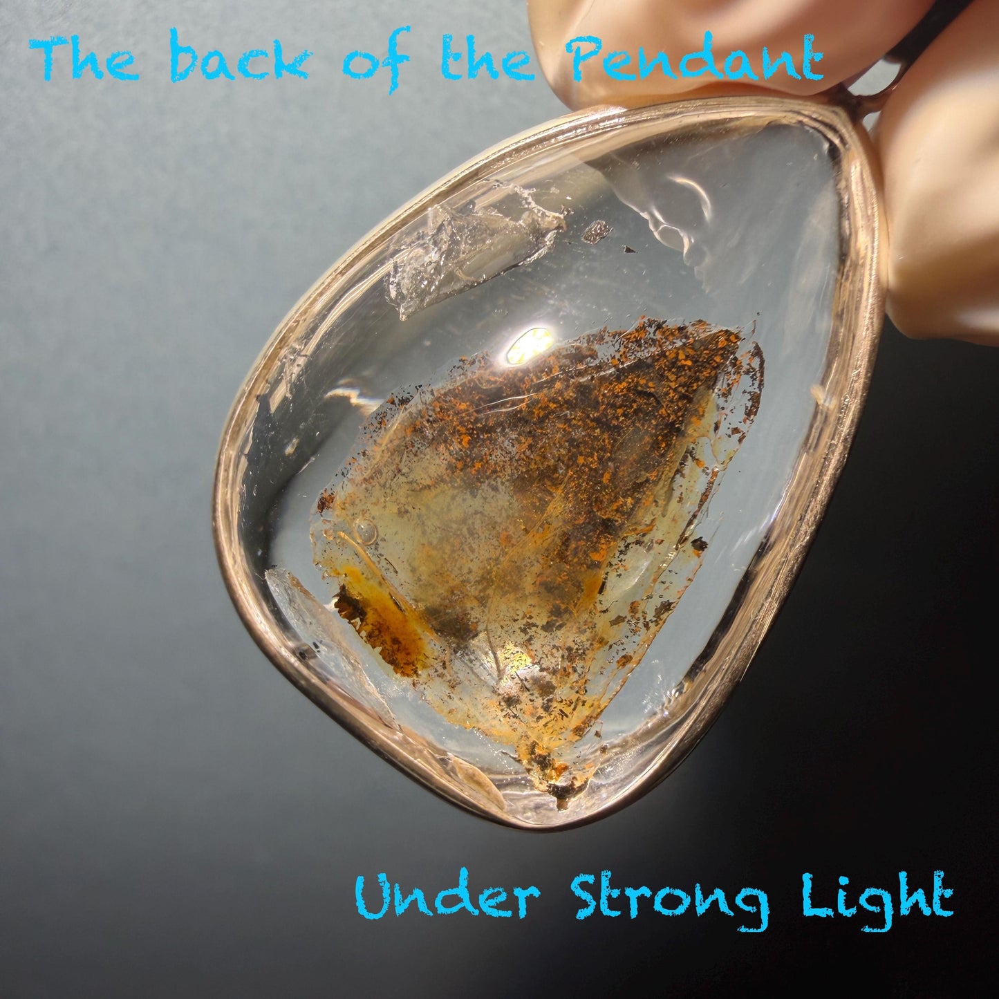 Ultra Rare! Polished Enhydro Quartz Wrapped Wire Pendant Adjustable Necklace: Moving Black & Yellow Sand with Big Bubble Inclusion Crystal | Natural Gemstone Birthstone Gift for her enhydro quartz sand water-fall pendant necklace choker gemstone charm stone pendant choker polished stone pendant crystal charm birthstone men necklace chakra crystal minerals specimen silver wire wrapped pendant inclusion crystal inclusion crystal  yellow sand inclusion