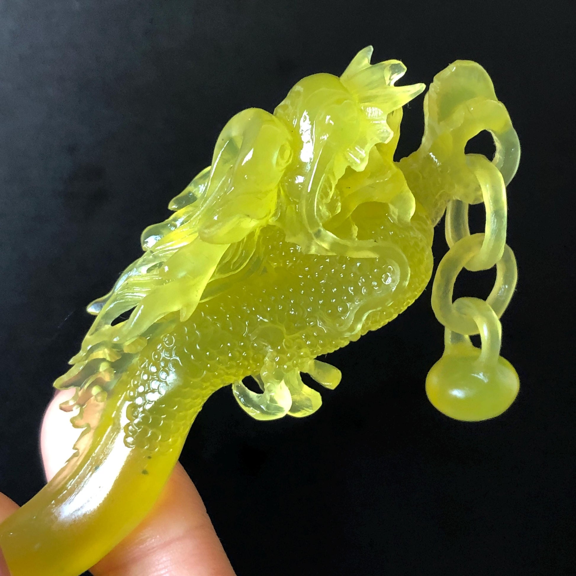 Xiu Jade Serpentine Hand Carved Soaring Dragon Hair Pin: Certified Natural Ice Golden Yellow Jade Hair Stick | Asian Vintage Hair Fork Gift for her japanese hairpin korean hair stick hanfu hair fork vintage hair comb antique hair pins dragon carving hand engraved dragon yellow jade carving hand carved dragon hair stick tassel wedding headpiece bridal shower gift bridal hair clip ice dragon hair stick