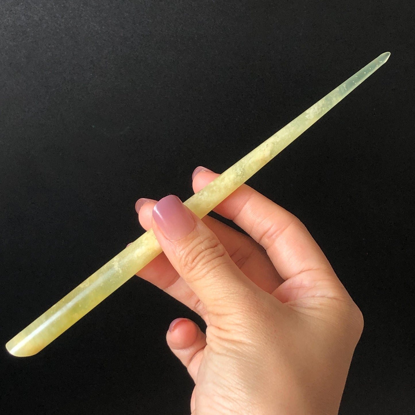 Xiu Jade Serpentine Hand Carved Small Peony Hair Pin: Certified Natural Yellow Green Jade Hair Stick, Asian Vintage Chinese Vintage Hanfu Antique Hair Fork Gift for her japanese hairpin korean hair stick vintage hair comb antique hair pins hanfu hair stick bridal shower hair jewelry wedding headpiece engagement hair accessory jade carving hand engraved jade hand carved flower jade hairpins untreated natural jade certificate phoenix carving peony carving green jade yellow jade multicolour jade