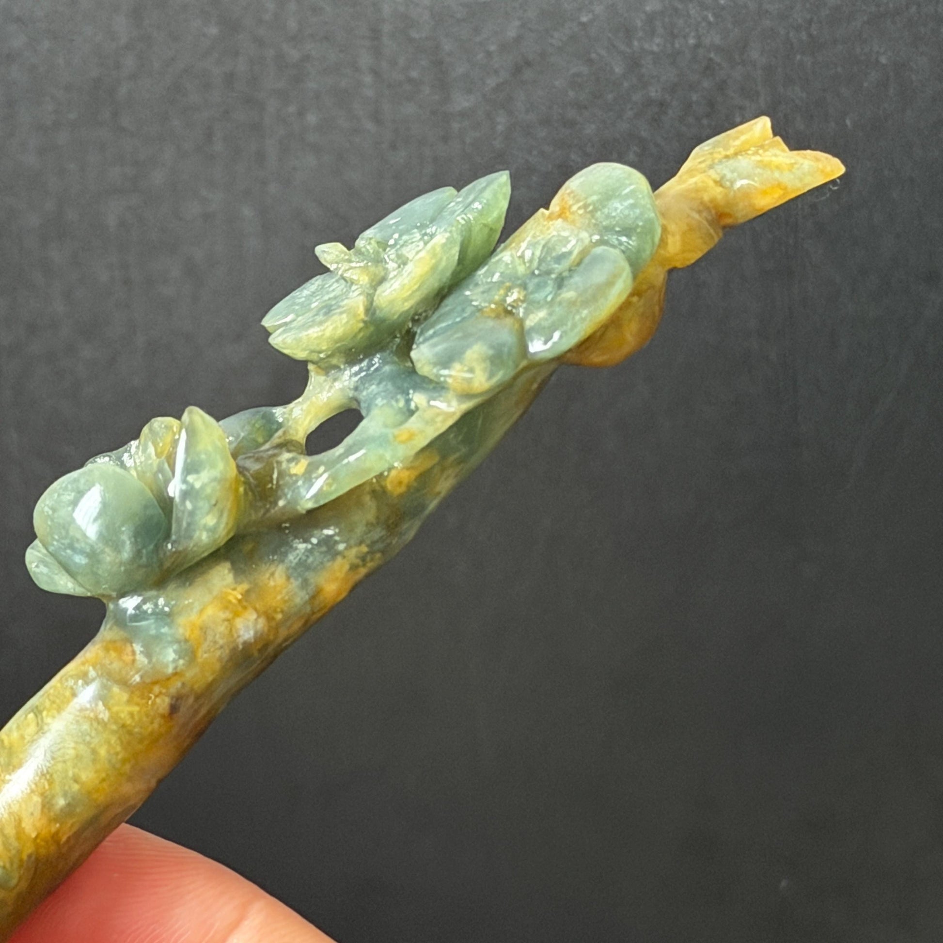 Xiu Jade Serpentine Hand Carved Plum Blossom Flower Hair Pin: Natural Yellow Green Jade Hair Stick 3D stone carving Hair Jewelry Chinese Vintage Hanfu Antique Bridal Hair Fork Gift for her japanese hairpin korean hair stick chinese hair fork vintage hair comb antique hair pins bridal shower hair jewelry wedding headpiece bridal shower gift engagement hair accessory jade carving hand engraved jade hand carved flower jade hairpins untreated natural jade with certificate green jade yellow jade
