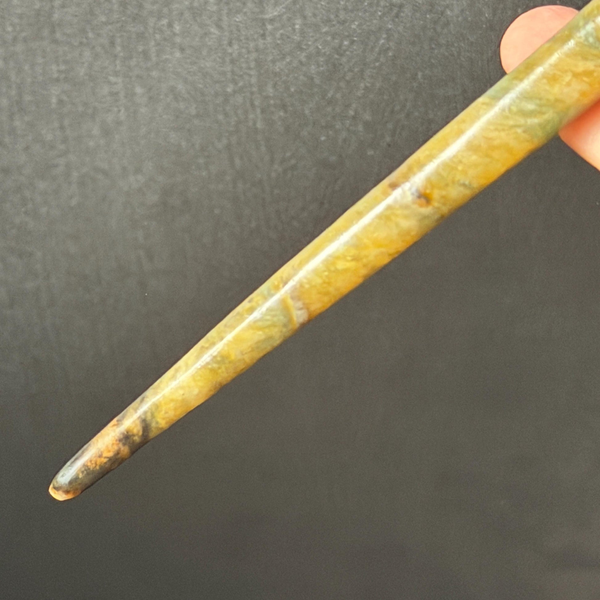 Xiu Jade Serpentine Hand Carved Plum Blossom Flower Hair Pin: Natural Yellow Green Jade Hair Stick 3D stone carving Hair Jewelry Chinese Vintage Hanfu Antique Bridal Hair Fork Gift for her japanese hairpin korean hair stick chinese hair fork vintage hair comb antique hair pins bridal shower hair jewelry wedding headpiece bridal shower gift engagement hair accessory jade carving hand engraved jade hand carved flower jade hairpins untreated natural jade with certificate green jade yellow jade