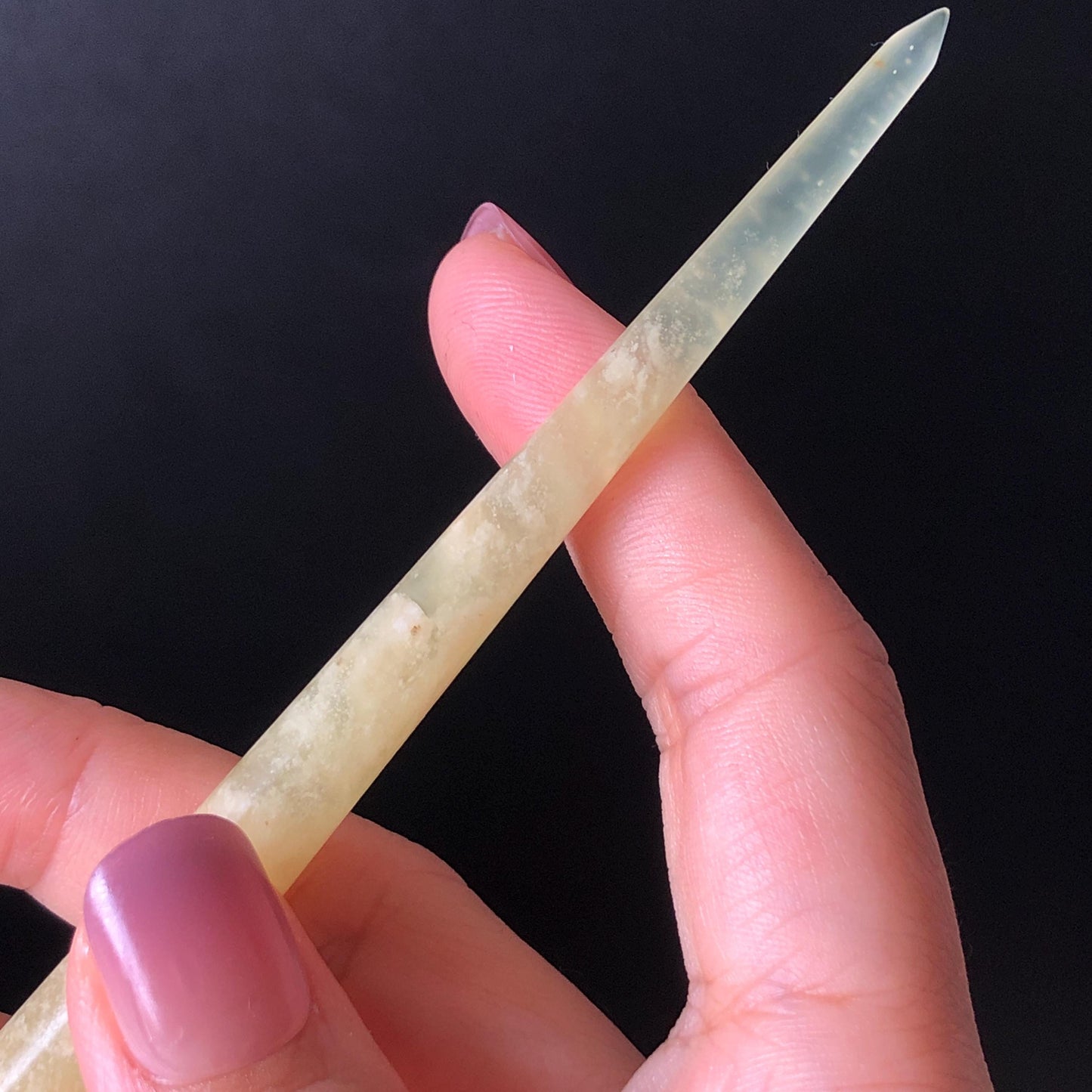 Xiu Jade Serpentine Hand Carved Small Peony Hair Pin: Certified Natural Yellow Green Jade Hair Stick, Asian Vintage Chinese Vintage Hanfu Antique Hair Fork Gift for her japanese hairpin korean hair stick vintage hair comb antique hair pins hanfu hair stick bridal shower hair jewelry wedding headpiece engagement hair accessory jade carving hand engraved jade hand carved flower jade hairpins untreated natural jade certificate phoenix carving peony carving green jade yellow jade multicolour jade