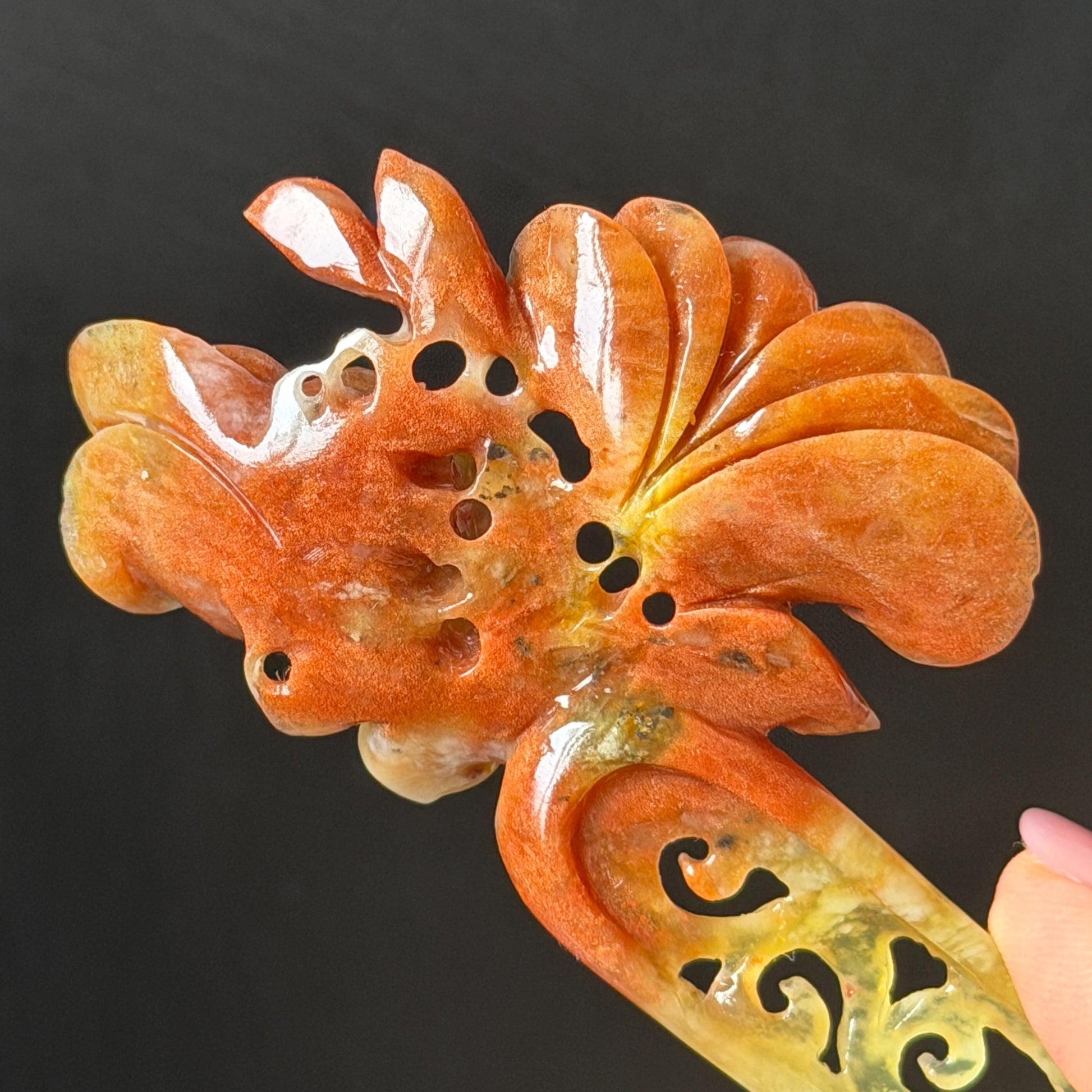 Xiu Jade Serpentine Hand Carved Camellia Flower Hair Stick: Natural Multicolor White Yellow Red Jade Hairpin, Vintage Hanfu Hair Jewelry Gift for her Bridal Shower gift wedding headpiece wedding hair jewelry bridal hair accessories red jade carving yellow jade hand engraved flower handcrafted hair stick japanese hairpins korean hair stick chinese hair comb vintage hair pins antique hair fork hanfu hair pins certified untreated jade multicolor jade bicolor jade flower carving Camellia carving