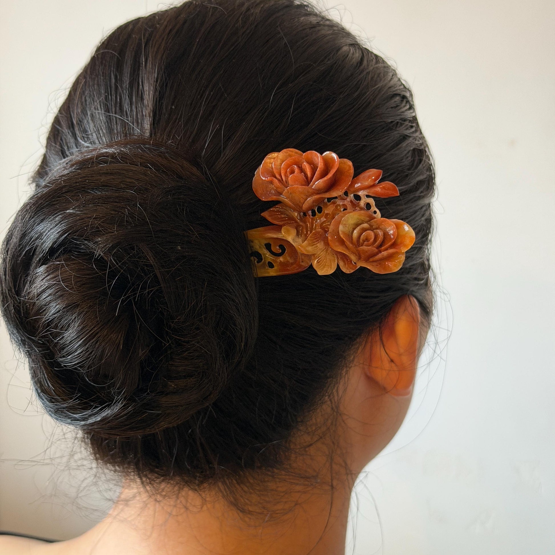 Xiu Jade Serpentine Hand Carved Camellia Flower Hair Stick: Natural Multicolor White Yellow Red Jade Hairpin, Vintage Hanfu Hair Jewelry Gift for her Bridal Shower gift wedding headpiece wedding hair jewelry bridal hair accessories red jade carving yellow jade hand engraved flower handcrafted hair stick japanese hairpins korean hair stick chinese hair comb vintage hair pins antique hair fork hanfu hair pins certified untreated jade multicolor jade bicolor jade flower carving Camellia carving