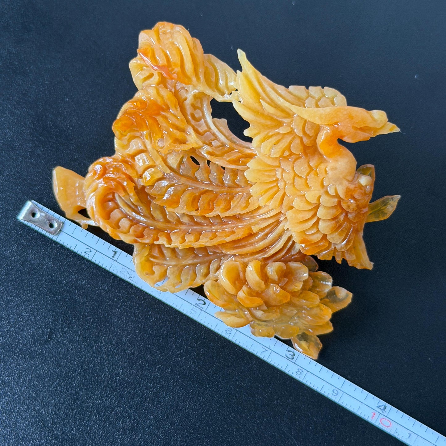 Xiu Jade (Serpentine) Hand Carved Fire Phoenix & Peony Hair Pin: Natural Certified Red Jade Hair Stick | Asian Chinese Vintage Style gift for her hand carved phoenix carving hand engraved phoenix hair stick phoenix carving red phoenix fire phoenix hair fork red jade yellow jade chinese jade with certificate rebirth transformation gift korean hair pin japanese hair stick hair fork hair comb hanfu hair stick peony carving with certificate handcrafted jade phoenix lover gift 3D stone carving
