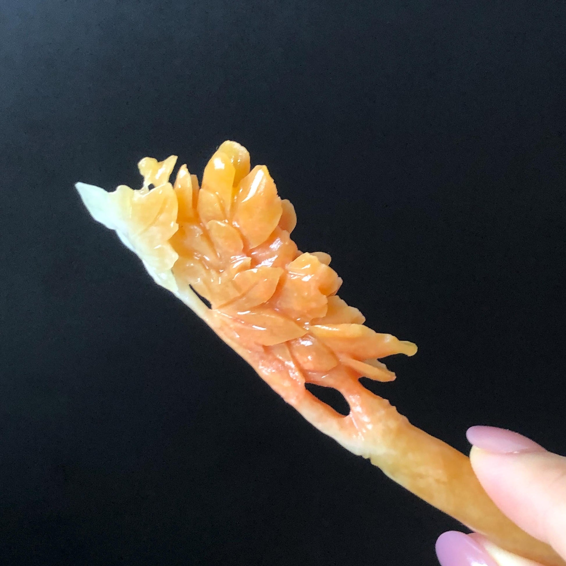 Xiu Jade Serpentine Hand Carved Peony Flower Hair Stick: Natural Untreated Bicolor White Red Jade Hairpin, Vintage Hanfu Hair Jewelry Gift for her Bridal Shower gift bridal hair clip wedding headpiece wedding hair jewelry bridal hair accessories red jade carving yellow jade hand engraved flower handcrafted hair stick japanese hairpins korean hair stick chinese hair comb antique hair fork hanfu hair pins certified untreated jade multicolor jade bicolor jade flower carving peony carving