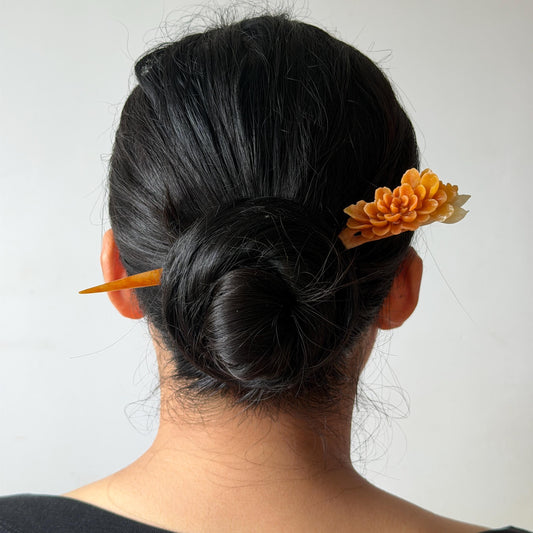 Xiu Jade Serpentine Hand Carved Peony Flower Hair Stick: Natural Untreated Bicolor White Red Jade Hairpin, Vintage Hanfu Hair Jewelry Gift for her Bridal Shower gift bridal hair clip wedding headpiece wedding hair jewelry bridal hair accessories red jade carving yellow jade hand engraved flower handcrafted hair stick japanese hairpins korean hair stick chinese hair comb antique hair fork hanfu hair pins certified untreated jade multicolor jade bicolor jade flower carving peony carving