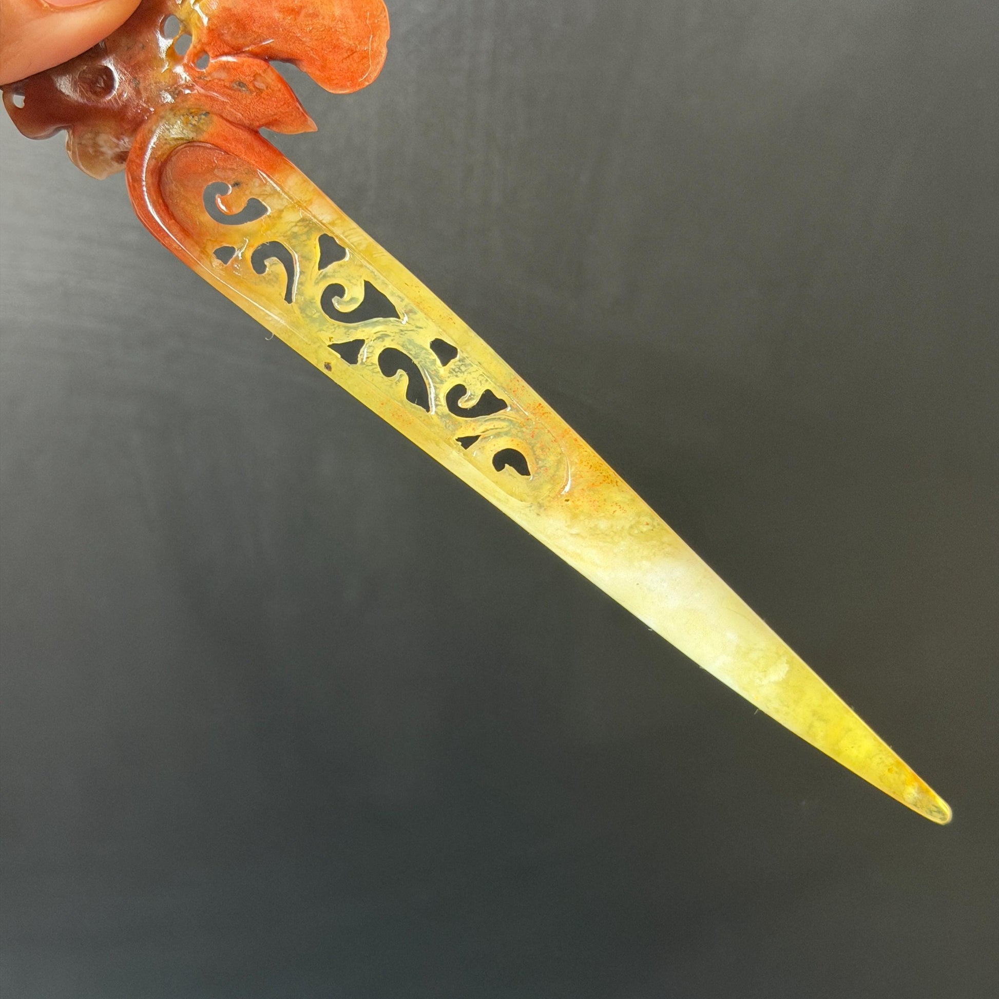 Xiu Jade Serpentine Hand Carved Camellia Flower Hair Stick: Natural Multicolor White Yellow Red Jade Hairpin, Vintage Hanfu Hair Jewelry Gift for her Bridal Shower gift wedding headpiece wedding hair jewelry bridal hair accessories red jade carving yellow jade hand engraved flower handcrafted hair stick japanese hairpins korean hair stick chinese hair comb vintage hair pins antique hair fork hanfu hair pins certified untreated jade multicolor jade bicolor jade flower carving Camellia carving