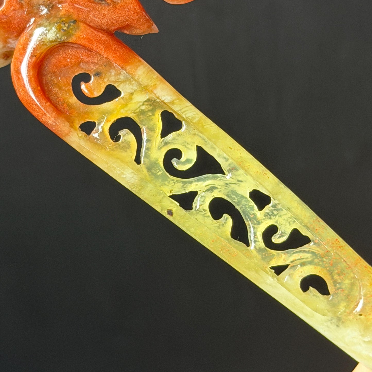 Xiu Jade Serpentine Hand Carved Camellia Flower Hair Stick: Natural Multicolor White Yellow Red Jade Hairpin, Vintage Hanfu Hair Jewelry Gift for her Bridal Shower gift wedding headpiece wedding hair jewelry bridal hair accessories red jade carving yellow jade hand engraved flower handcrafted hair stick japanese hairpins korean hair stick chinese hair comb vintage hair pins antique hair fork hanfu hair pins certified untreated jade multicolor jade bicolor jade flower carving Camellia carving