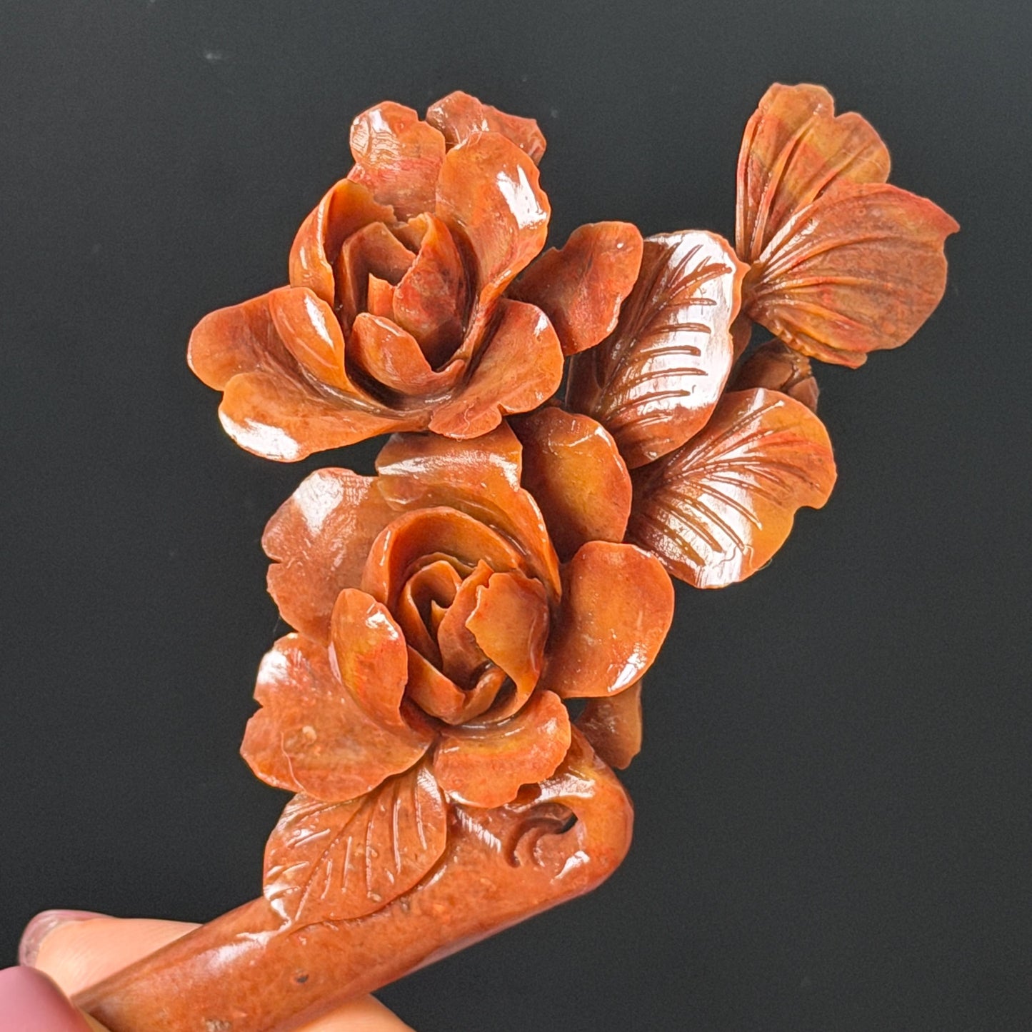 Xiu Jade Serpentine Hand Carved Camellia Flower with Butterfly Hair Stick: Natural Red Jade Handcrafted Vintage Hanfu Hairpin, 3D Stone carving Hair Jewelry Gift for her Bridal Shower gift hair clip wedding headpiece bridal hair accessories red jade carving white jade hand engraved flower hair stick japanese hairpins korean hair stick chinese hair comb vintage hair pins antique hair fork hanfu hair pins certified untreated jade bridal shower gift flower carving butterfly carving