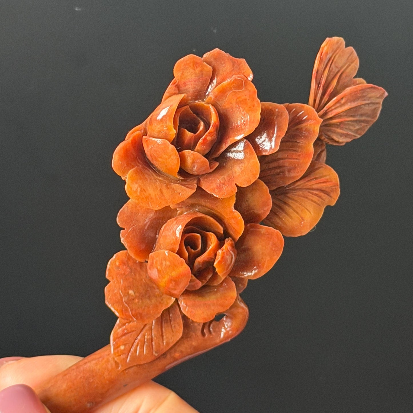 Xiu Jade Serpentine Hand Carved Camellia Flower with Butterfly Hair Stick: Natural Red Jade Handcrafted Vintage Hanfu Hairpin, 3D Stone carving Hair Jewelry Gift for her Bridal Shower gift hair clip wedding headpiece bridal hair accessories red jade carving white jade hand engraved flower hair stick japanese hairpins korean hair stick chinese hair comb vintage hair pins antique hair fork hanfu hair pins certified untreated jade bridal shower gift flower carving butterfly carving
