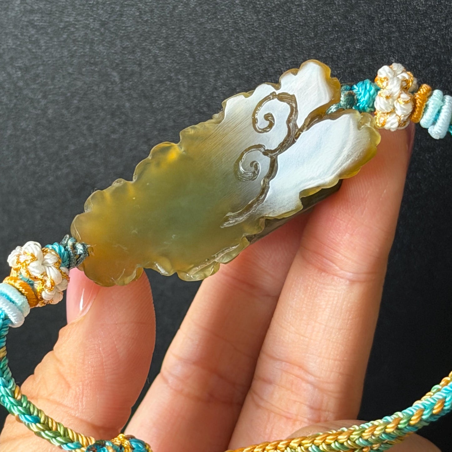 Xiu Jade Serpentine Hand Carved Bird & Butterfly with Flower Charm Braided Bracelet: Natural Green and Yellow Jade Adjustable Bracelet 3D Stone Carving  adjustable bracelet woven bracelet rope 3D jade carving green jade yellow jade multicolour jade natural untreated jade handcrafted charm bead bracelet handmade bracelet butterfly carving flower carving hand engraved charm chinese braided bracelet vintage bracelet antique bracelet lucky rope cat lover gift birthday gift handcrafted bracelet