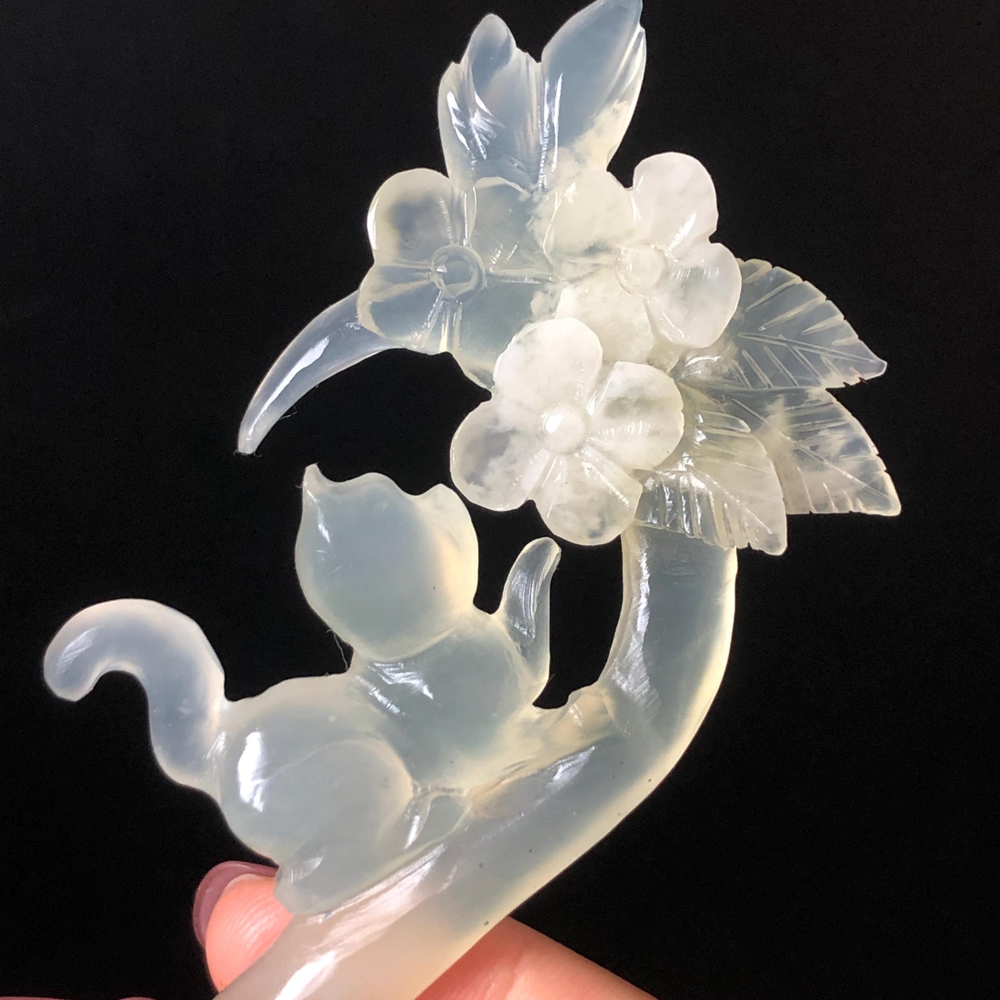 Xiu Jade Serpentine Hand Carved Cat Kitten & Flowers Hair Pin: Natural Bicolour White Green Jade Handcrafted Hanfu Hair Stick | Asian Chinese Vintage Style Hairpin Gift for her hand engraved green jade carving hand carved cat hairpin cat carving hand engraved flower hair stick chinese jade hair comb hanfu hair fork korean hairpins japanese hair clip cat lover gift vintage hair stick natural untreated jade hair crown handmade hair jewelry cat lover gift birthday gift 3D stone carving