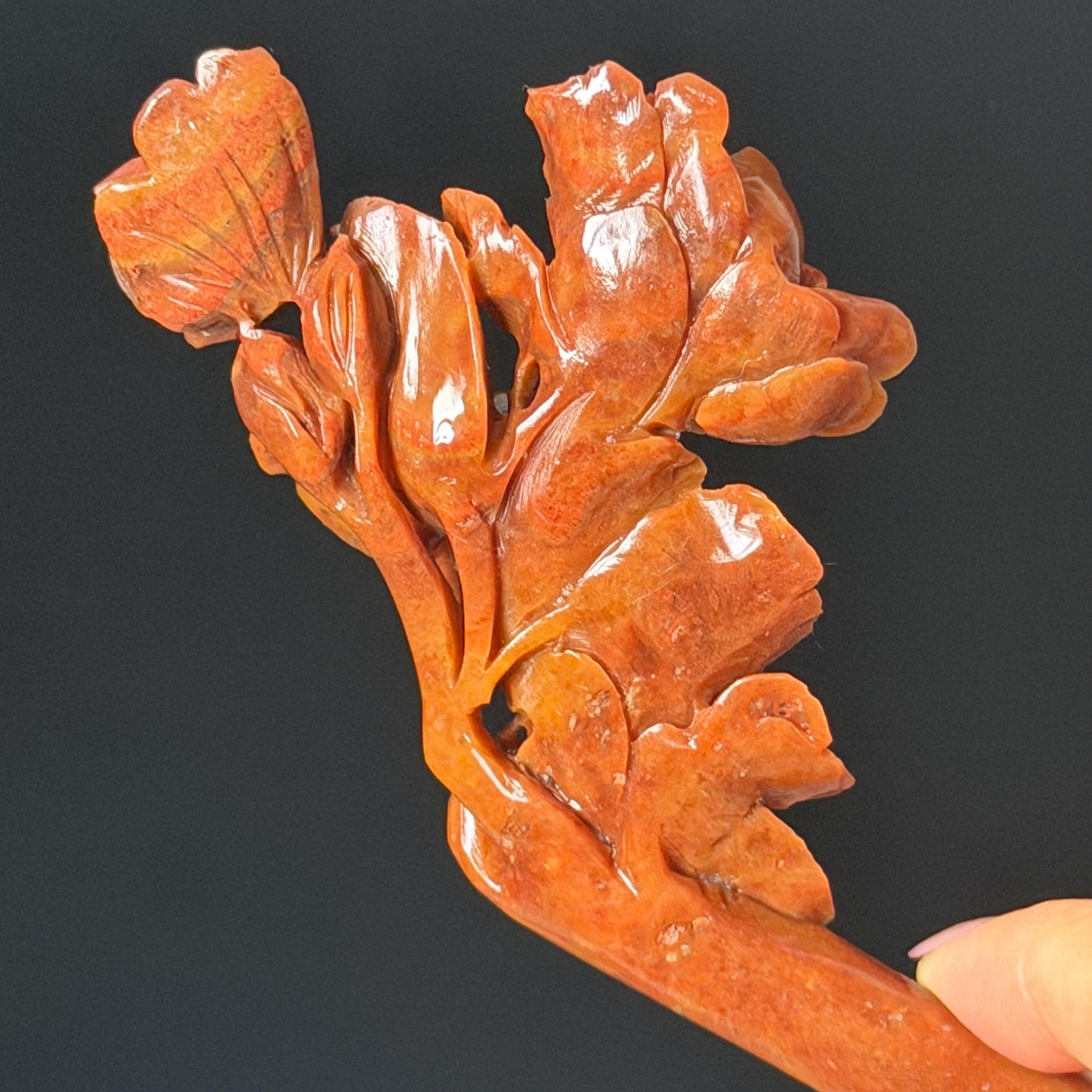 Xiu Jade Serpentine Hand Carved Camellia Flower with Butterfly Hair Stick: Natural Red Jade Handcrafted Vintage Hanfu Hairpin, 3D Stone carving Hair Jewelry Gift for her Bridal Shower gift hair clip wedding headpiece bridal hair accessories red jade carving white jade hand engraved flower hair stick japanese hairpins korean hair stick chinese hair comb vintage hair pins antique hair fork hanfu hair pins certified untreated jade bridal shower gift flower carving butterfly carving