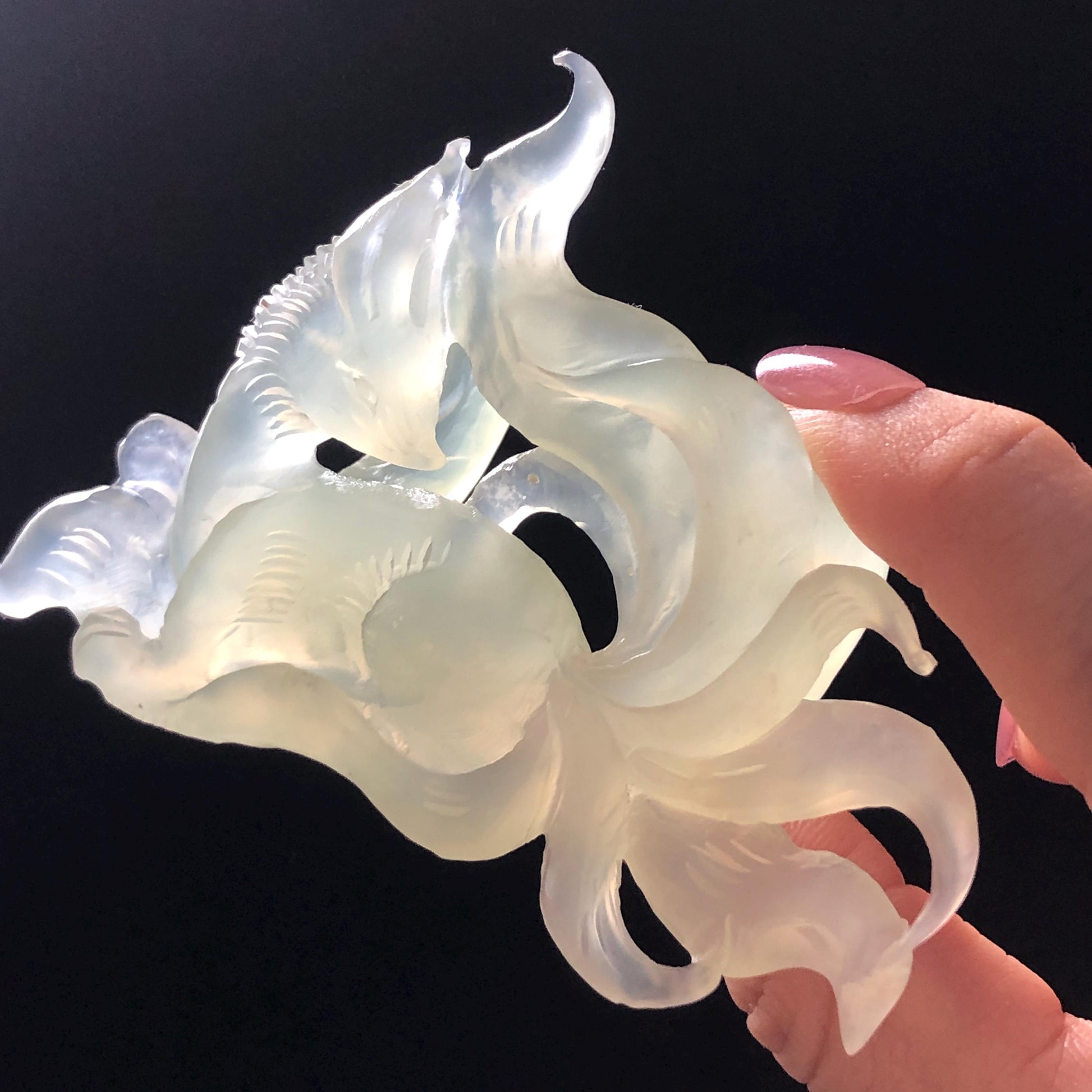 Xiu Jade Nine-tailed Fox Hand Carved Hair Crown: Natural Serpentine Ice Green  Jade Hanfu Hair Stick 3D stone carving Asian Chinese Vintage Style  Gift for her, hairpin, green jade hair stick, hair fork, chinese hairpin, korean hair stick, japanese hair pin, vinatge hair comb, bridal hair clip, fox lover gift, hand carved fox, hand engraved animals carving, fox carving, real jade untreated jade bridal headpiece wedding hair jewelry hollow out carving gift for her engagement gift