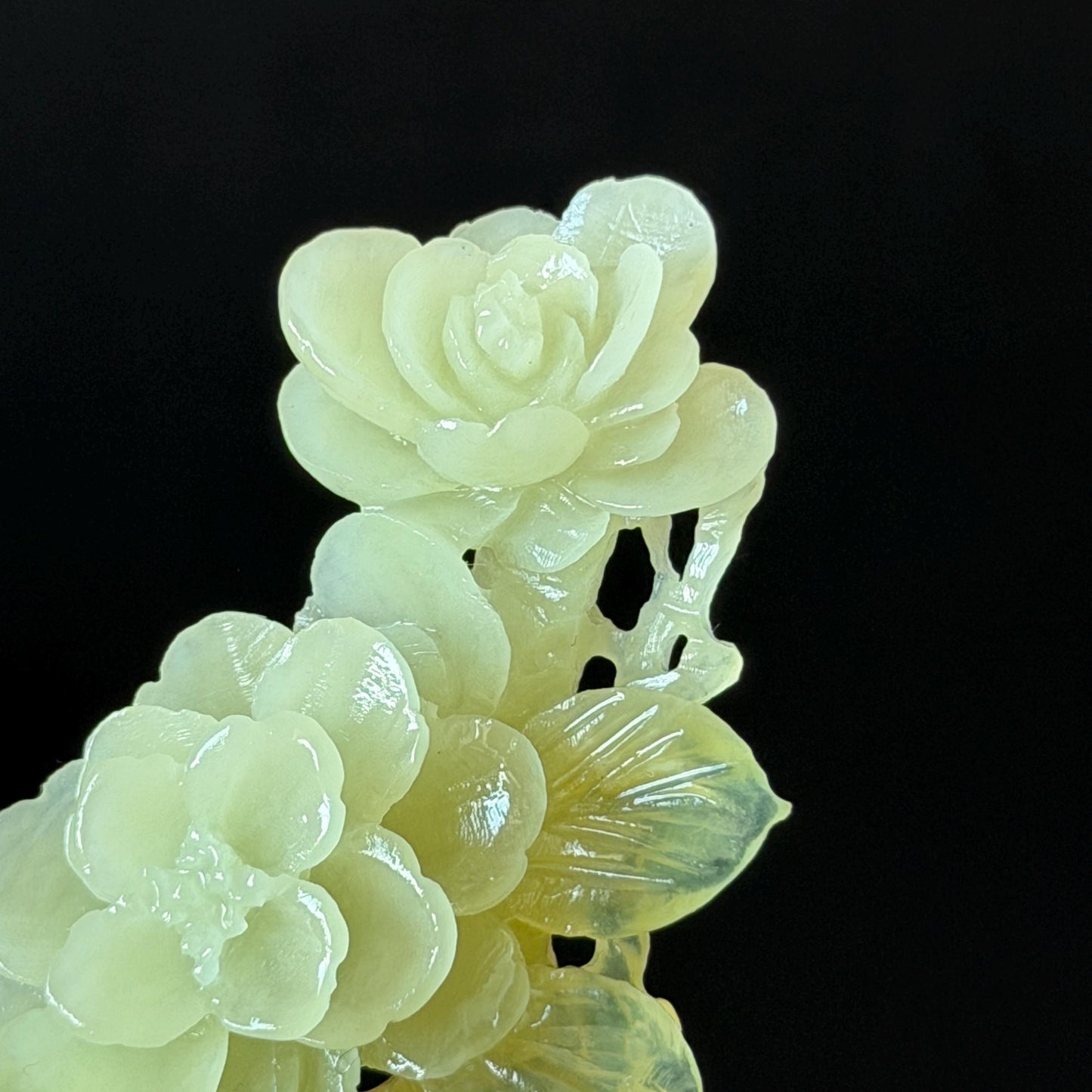 Xiu Jade Peach Blossom Flower Hand Carved Hair Pin: Certified Natural Serpentine Multicolor Orange White Green Jade Handcrafted Hair Stick | Asian Vintage Hair Fork 3D stone carving Hair Jewelry Chinese Hanfu Hair Fork gift for her green jade carving white jade orange jade flower carving hand engraved hairpins japanese hair stick korean hair pins hair fork hair comb antique hairpins wedding headpiece engagement hair jewelry bridal shower gift wedding bridal hair accessory asian hair crown