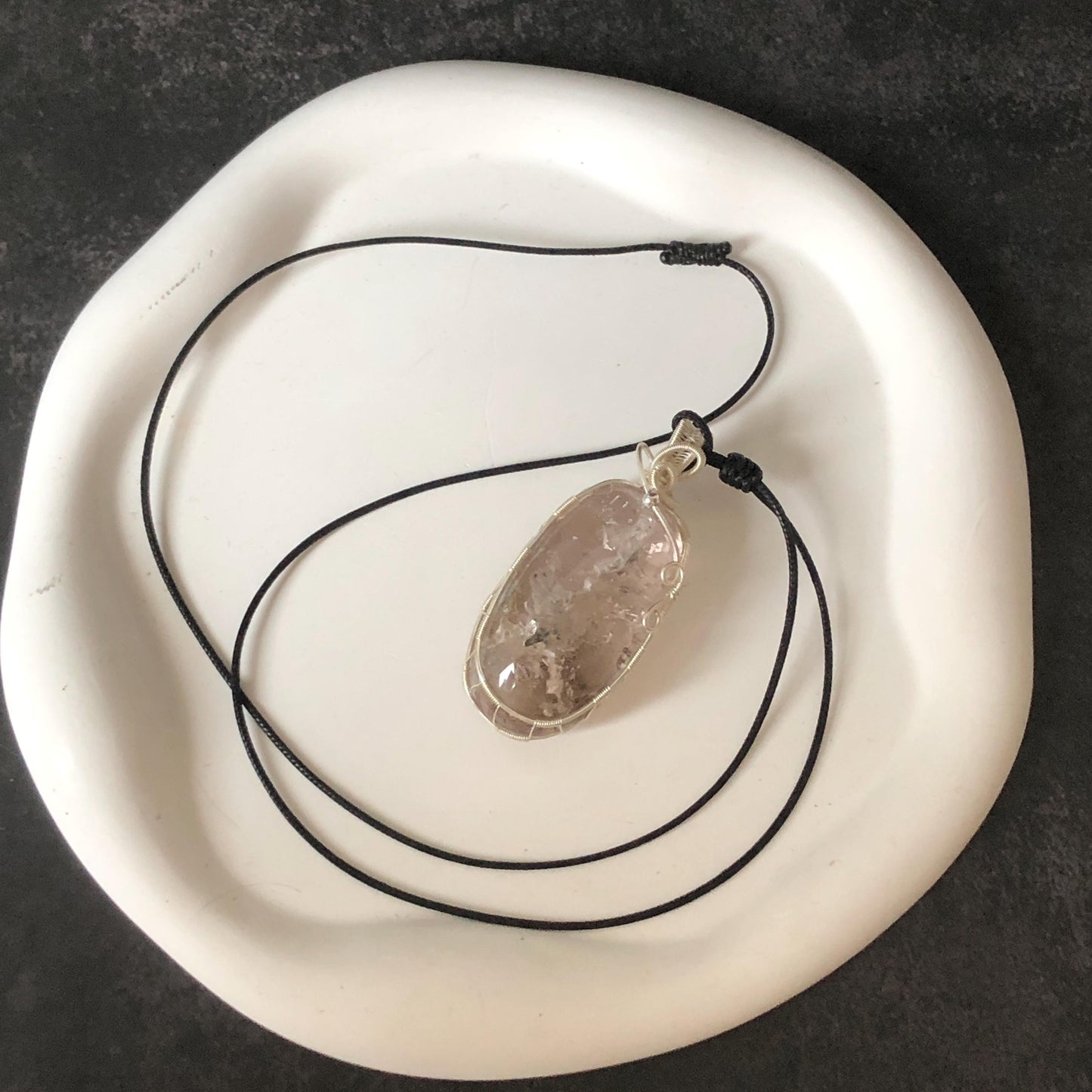 Ultra Rare! Moving Chalcopyrite Enhydro Quartz Cabochon Pendant Adjustable Necklace: with Shifting Bubble Inclusion Polished Crystal | Natural Gemstone Birthstone Gift for her enhydro crystal water bubble inclusion quartz chalcopyrite cubes mineral specimen silver pendant flowing sand inclusion rainbow quartz big enhydro charm choker palm stone for meditation healing stone necklace chakra abundance stone chakra crystal healing stone birthday gift