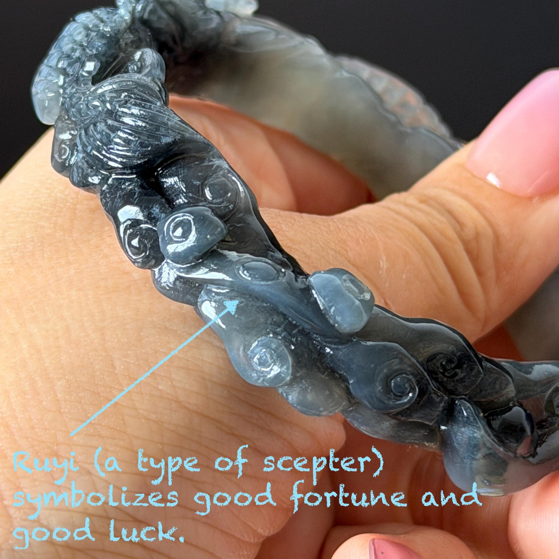 Custom Size 50-70mm! Xiu Jade Qilin Kirin Brings Treasures Hand Carved Bangle: Certified Natural Serpentine Ice grey black white Jade handcrafted Bracelet 3D stone carving Accept Customized order tailor-made bangle customized gift Kirin lover gift for her custom size bangle natural jade with certificate bracelet grey jade certified jade black jade white jade carving hand engraved jewelry carving personalized gift make to order antique bracelet chinese untreated jade birthday gift good fortune