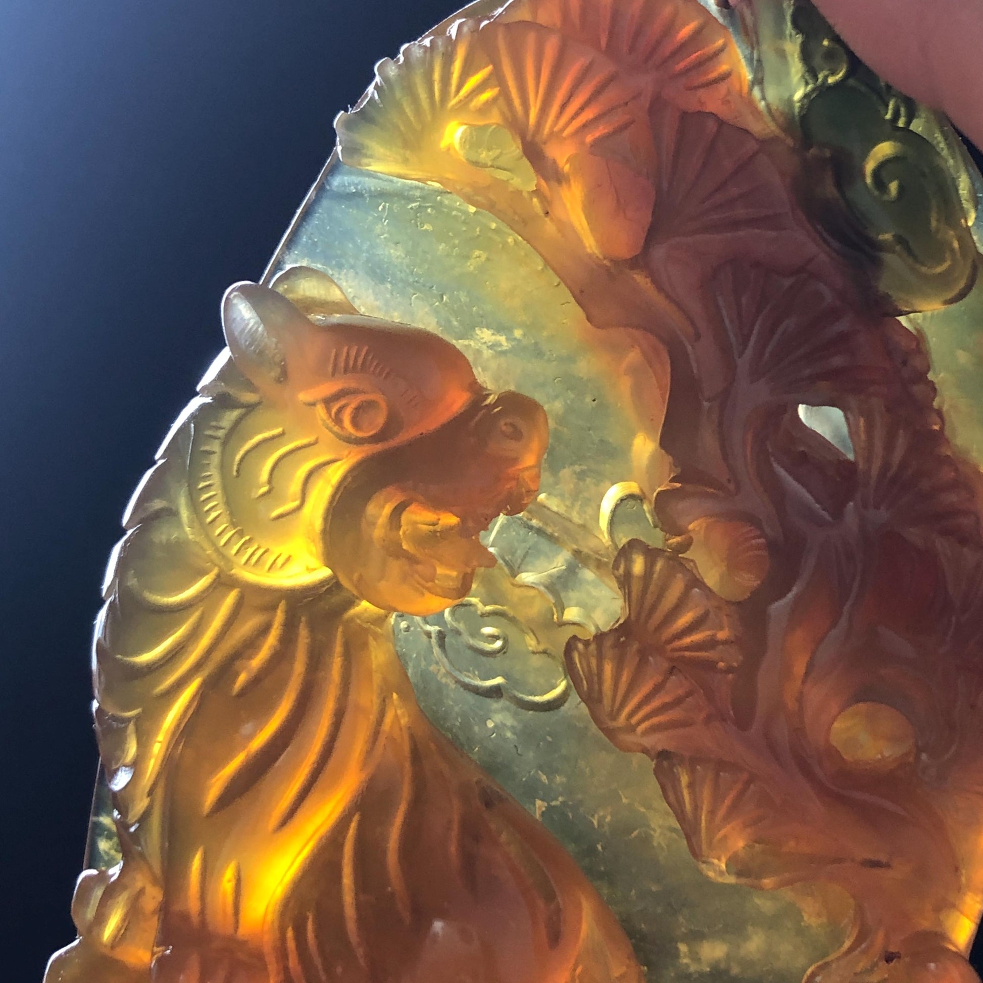 Xiu Jade Tiger in the wood Pine Tree Hand Carved Pendant Adjustable Necklace: Certified Natural Serpentine Bi-color Ice Yellow Green Jade Handcrafted Charm 3D Stone Carving yellow jade carving green jade 3D carving tiger carving pine tree carving tiger pendant animals carving charm adjustable necklace for men choker jade with certificate untreated jade lucky charm tiger lover gift handcrafted jade relief carving birthday gift big pendant huge charm