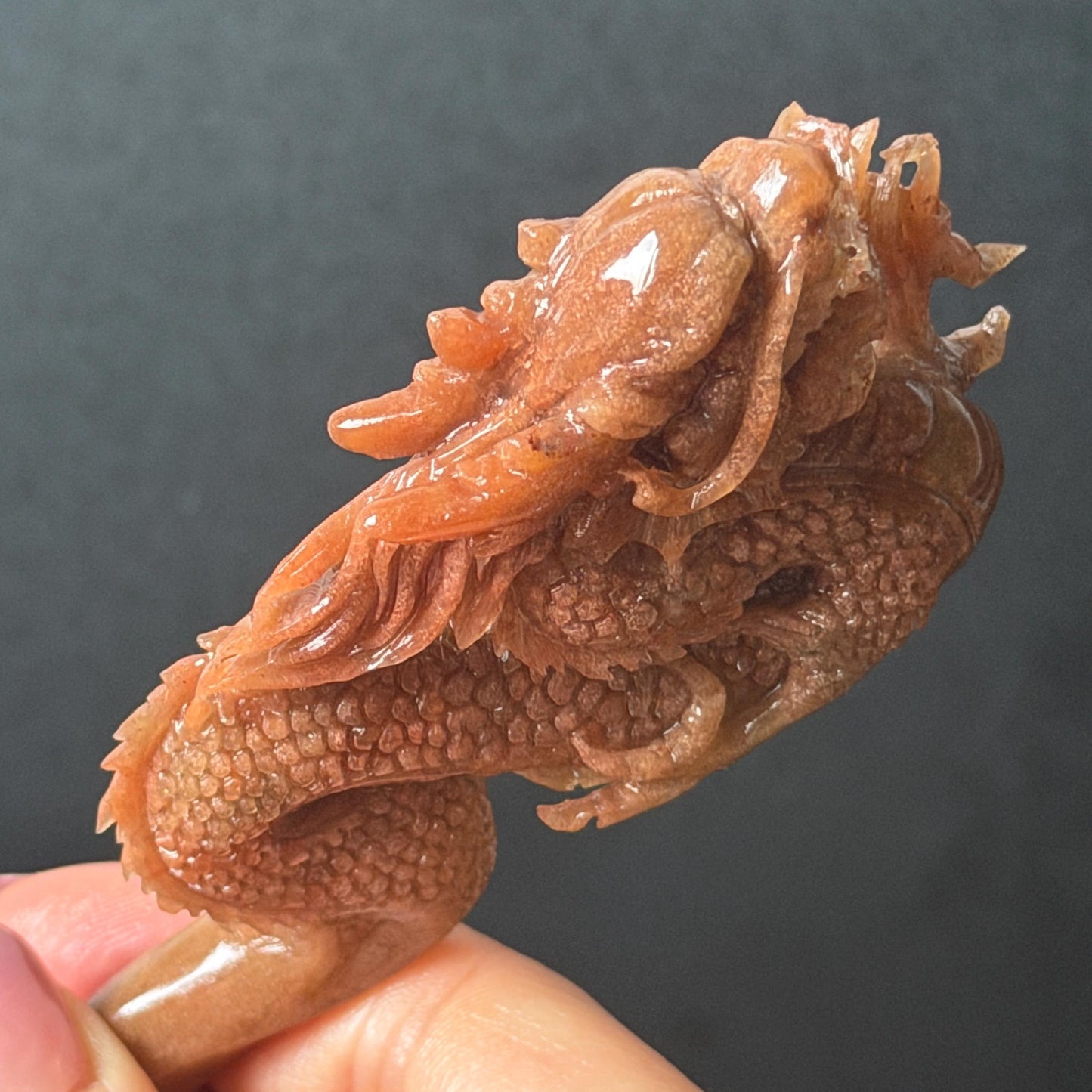 Xiu Jade Fire Dragon Hand Carved Hair Pin: Certified Natural Serpentine Brownish Red Jade Handcrafted Hanfu Hair Stick 3D Stone Carving Hair Stick Asian Vintage Hair Fork Gift for her japanese hairpin korean hair stick hanfu hair fork vintage hair comb antique hair pins dragon carving hand engraved dragon red jade brown jade carving hand carved dragon carving fire dragon wedding headpiece bridal hair jewelry engagement hair accessory antique hair fork wedding headpiece
