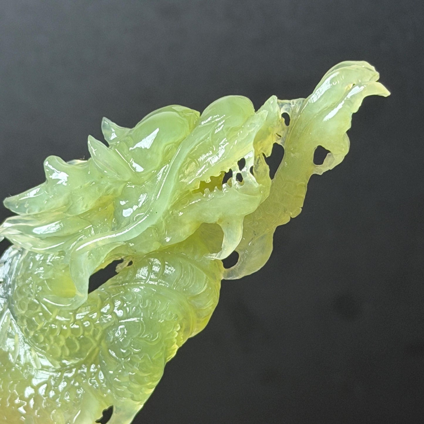 Xiu Jade Green Dragon Hand Carved Hair Pin: Certified Natural Serpentine Ice Green Jade Handcrafted Hanfu Hair Stick 3D Stone Carving Hair Stick Asian Vintage Hair Fork Gift for her japanese hairpin korean hair stick hanfu hair fork vintage hair comb antique hair pins dragon carving hand engraved dragon green jade white jade carving hand carved dragon carving green dragon wedding headpiece bridal hair jewelry engagement hair accessory antique hair fork wedding headpiece hollow out relief carving