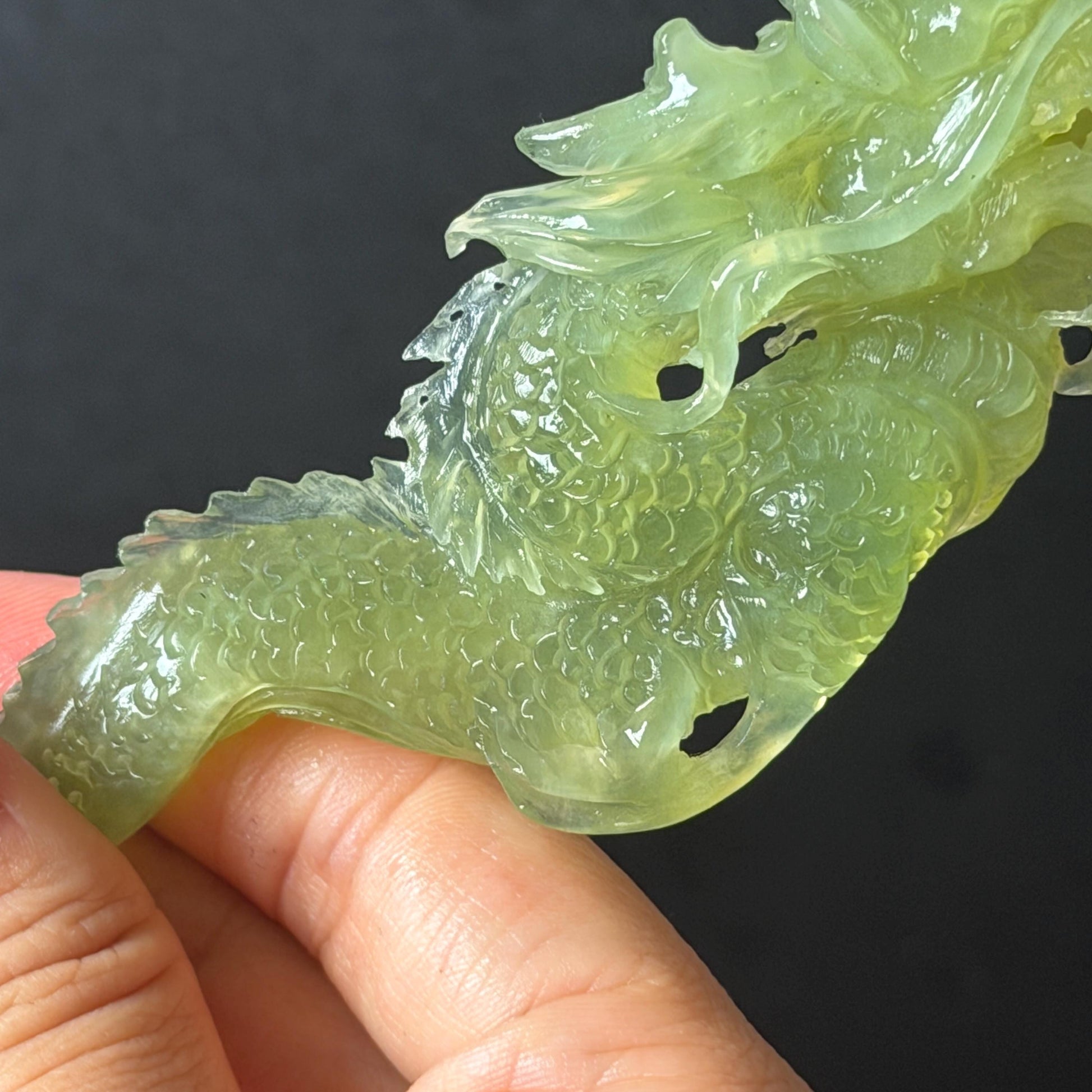 Xiu Jade Green Dragon Hand Carved Hair Pin: Certified Natural Serpentine Ice Green Jade Handcrafted Hanfu Hair Stick 3D Stone Carving Hair Stick Asian Vintage Hair Fork Gift for her japanese hairpin korean hair stick hanfu hair fork vintage hair comb antique hair pins dragon carving hand engraved dragon green jade white jade carving hand carved dragon carving green dragon wedding headpiece bridal hair jewelry engagement hair accessory antique hair fork wedding headpiece hollow out relief carving