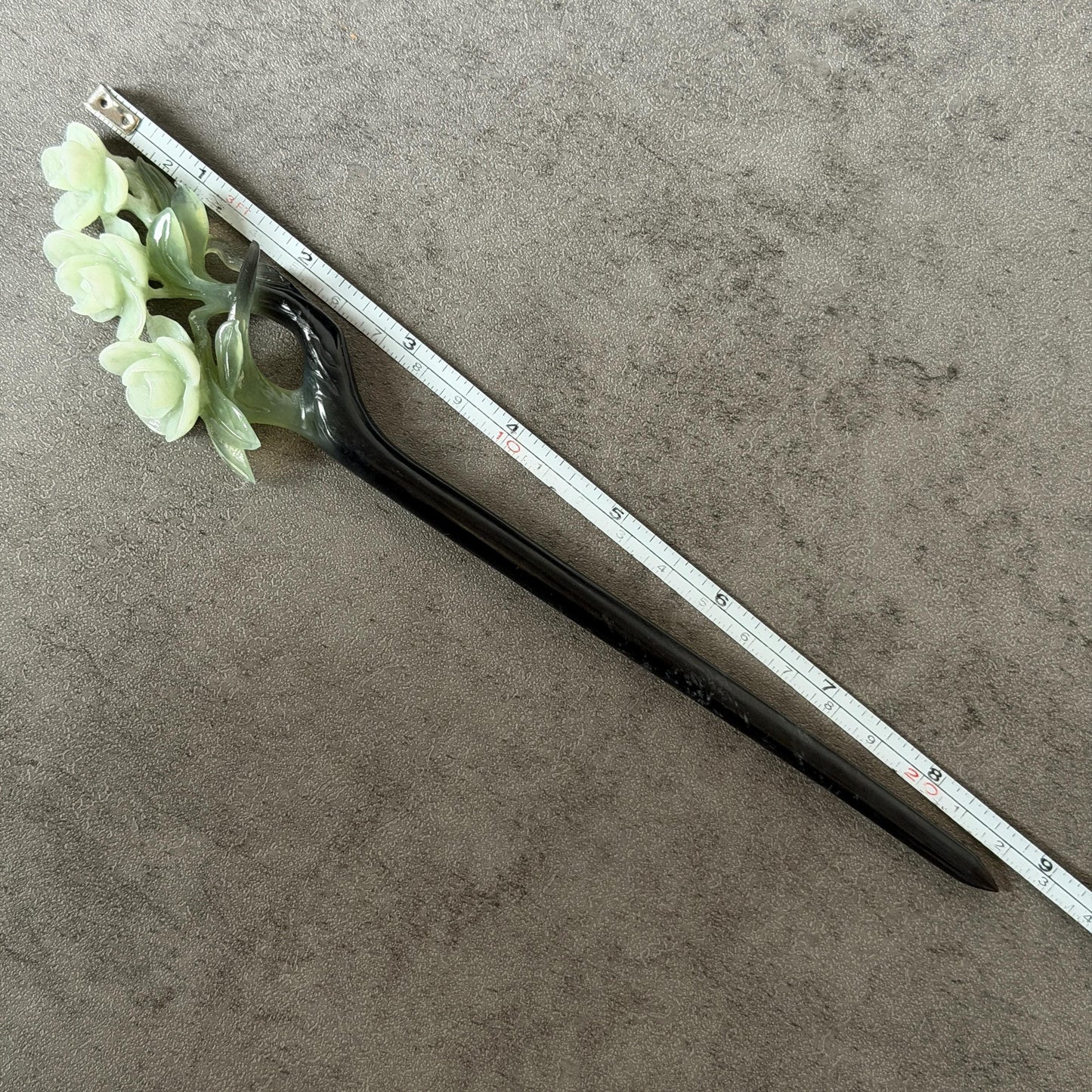 Xiu Jade Peach Blossom Flower Hand Carved Hair Pin: Certified Natural Serpentine Multicolor Black White Green Jade Handcrafted Hair Stick | Asian Vintage Hair Fork 3D stone carving Hair Jewelry Chinese Hanfu Hair Fork gift for her green jade carving white jade black jade flower carving hand engraved hairpins japanese hair stick korean hair pins hair fork hair comb antique hairpins wedding headpiece engagement hair jewelry bridal shower gift wedding bridal hair accessory asian hair crown