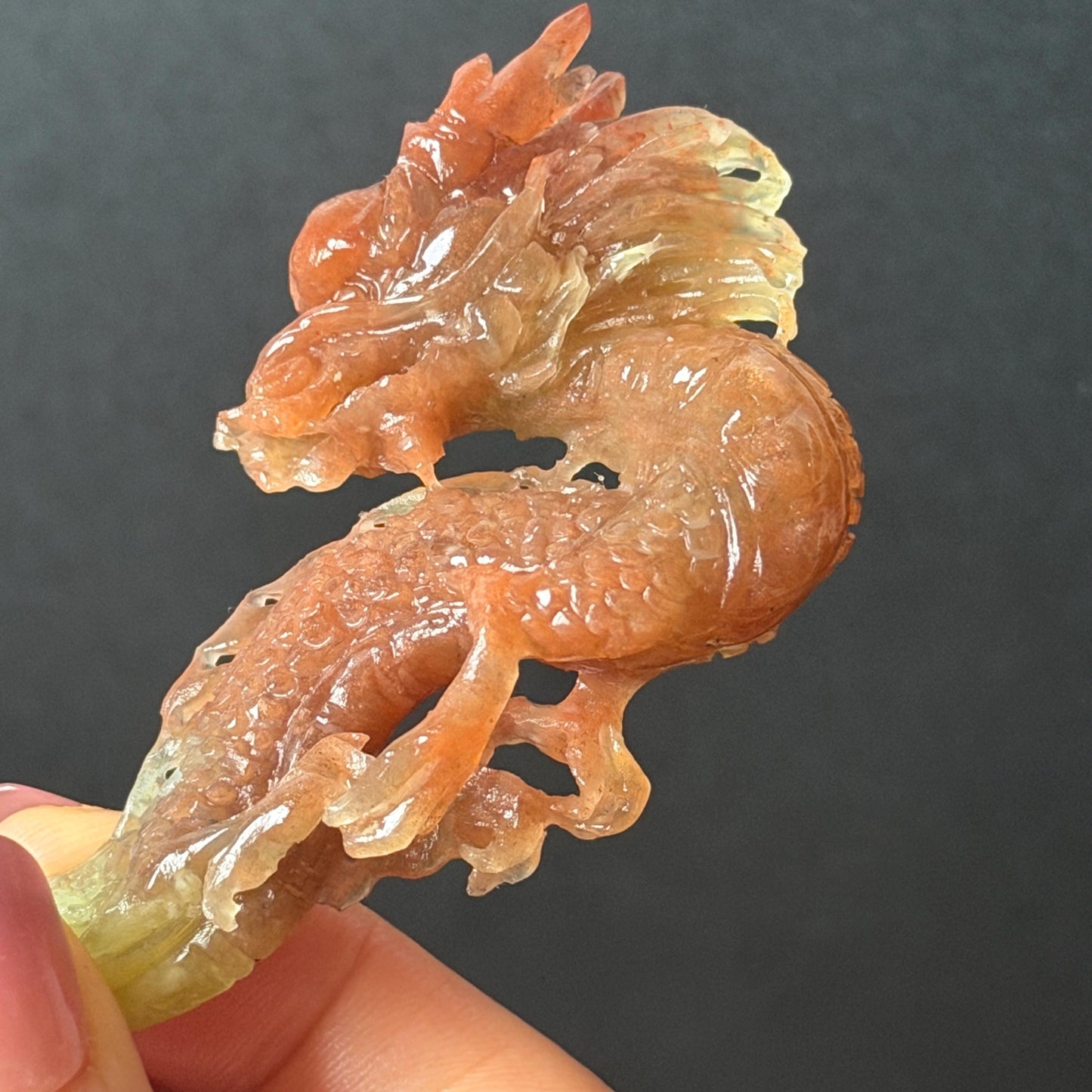 Xiu Jade Fire Dragon Hand Carved Hair Pin: Certified Natural Serpentine Gold Red Jade Handcrafted Hanfu Hair Stick 3D Stone Carving Hair Stick | Asian Vintage Hair Fork Gift for her japanese hairpin korean hair stick hanfu hair fork vintage hair comb antique hair pins dragon carving hand engraved dragon red jade gold jade yellow jade carving hand carved dragon hair stick fire dragon golden dragon wedding headpiece bridal hair jewelry engagement hair accessory antique hair fork wedding headpiece