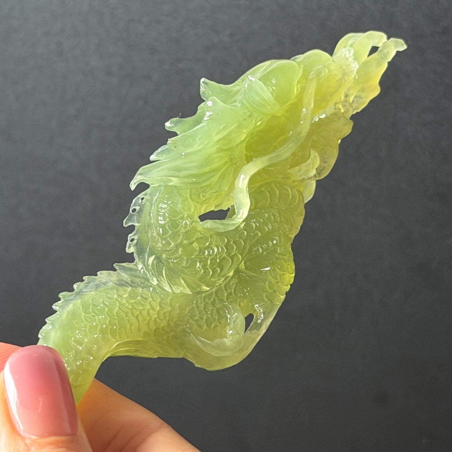 Xiu Jade Green Dragon Hand Carved Hair Pin: Certified Natural Serpentine Ice Green Jade Handcrafted Hanfu Hair Stick 3D Stone Carving Hair Stick Asian Vintage Hair Fork Gift for her japanese hairpin korean hair stick hanfu hair fork vintage hair comb antique hair pins dragon carving hand engraved dragon green jade white jade carving hand carved dragon carving green dragon wedding headpiece bridal hair jewelry engagement hair accessory antique hair fork wedding headpiece hollow out relief carving