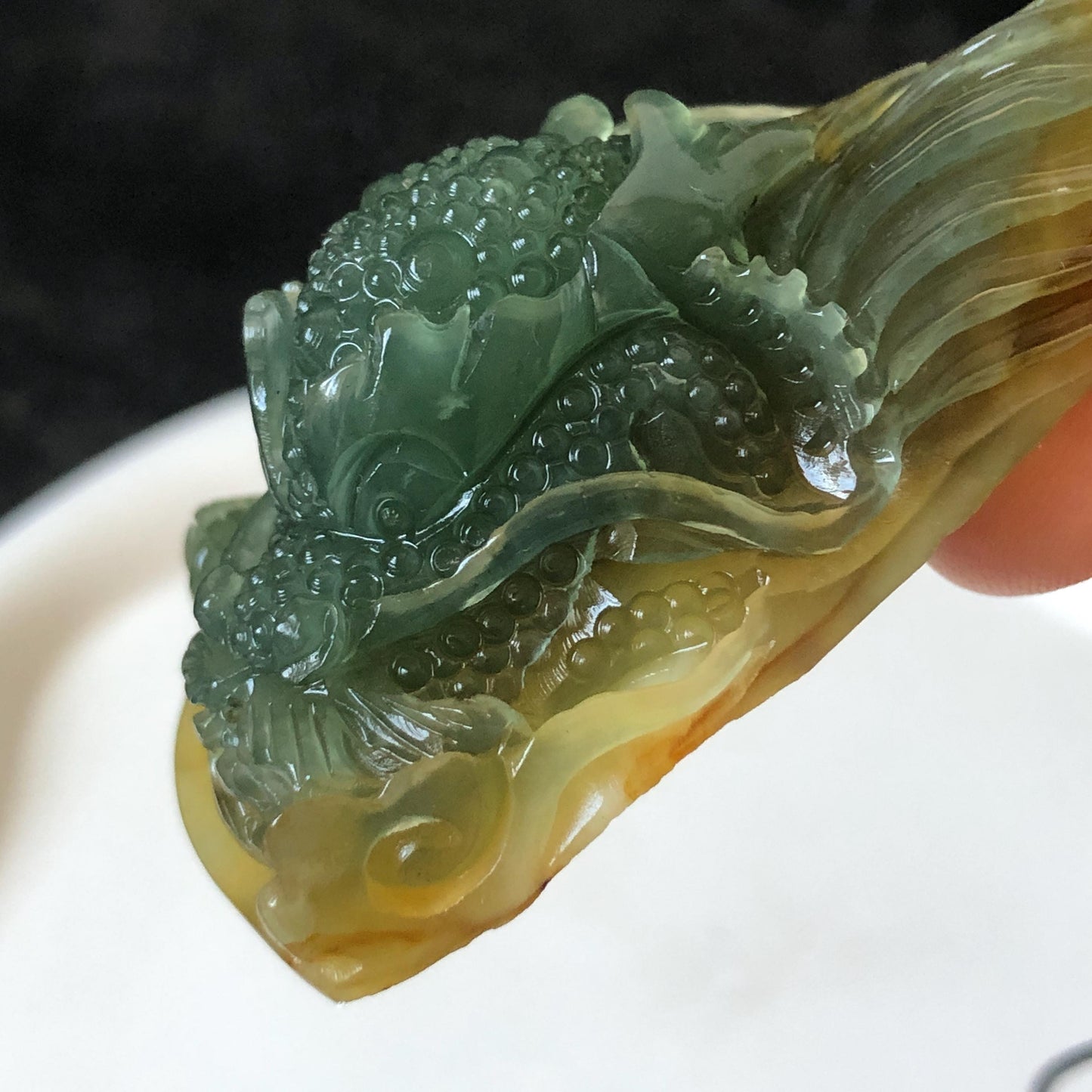 Xiu Jade Dragon Hand Carved Pendant Adjustable Necklace: Natural Serpentine Yellow Green Jade Handcrafted Charm with certificate | Power & Wealth | Stone Crystal Gemstone Jewellery gift for her gift for him hand engraved jade handcrafted jade charm yellow jade green jade multicolor jade relief carving 3D stone carving dragon carving antique pendant asian vintage charm lucky charm big pendant certificate jade untreat real jade dragon lover gift certified jade