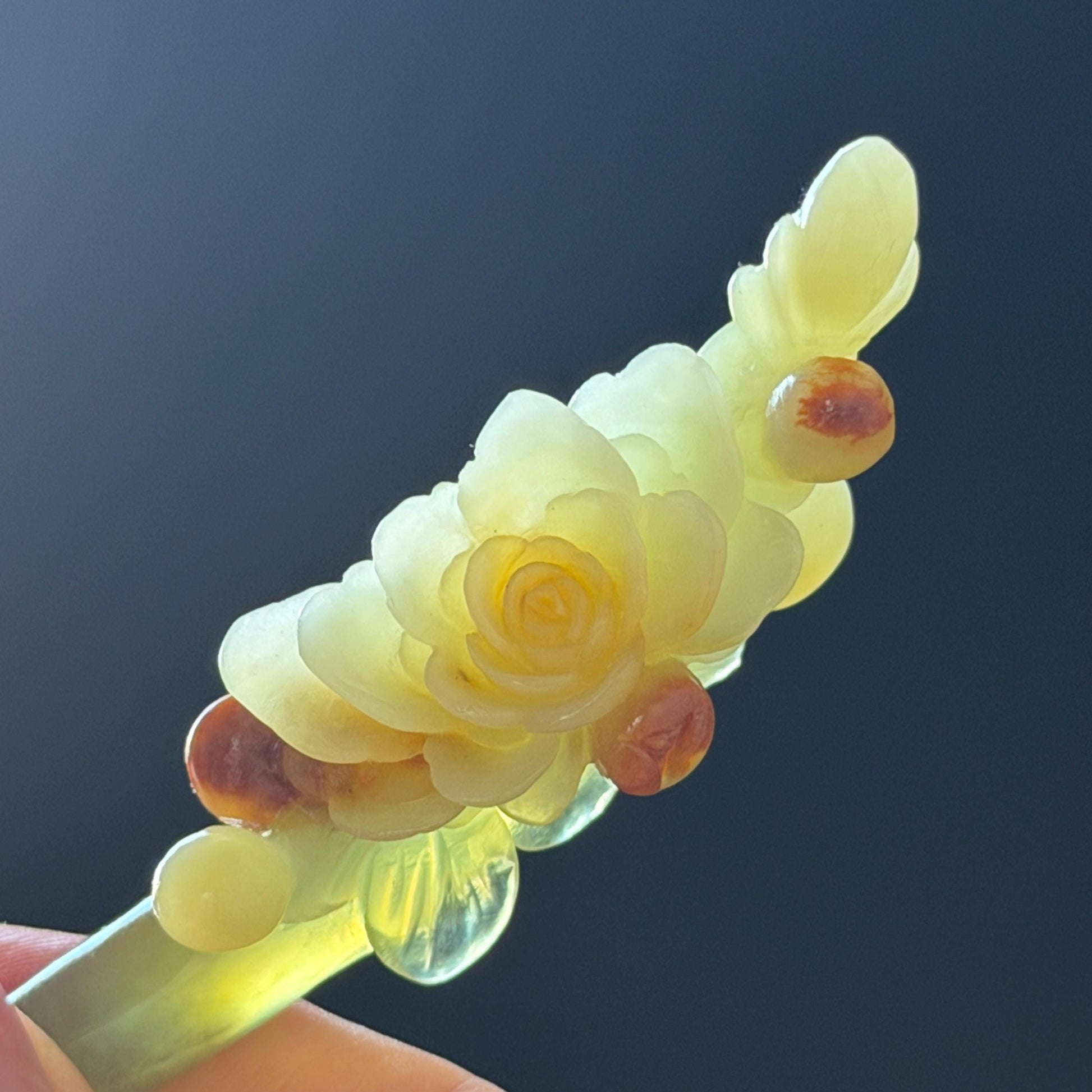 Xiu Jade Hand Carved Camellia Flower Hair Pin: Certified Natural Serpentine Multicolor Orange White Green Jade Handcrafted Hair Stick | Asian Vintage Hair Fork 3D stone carving Hair Jewelry | Chinese Hanfu Hair Fork gift for her green jade carving white jade orange jade flower carving camellia carving hand engraved hairpins japanese hair stick korean hair pins hair fork hair comb antique hairpins wedding headpiece engagement hair jewelry bridal shower gift bridal hair accessory  asian hair crown