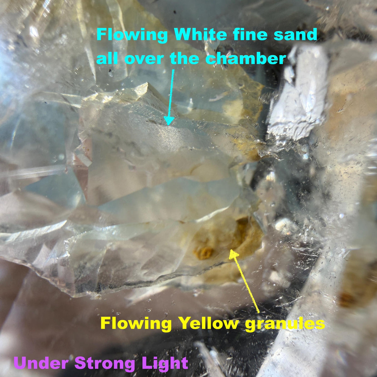 Ultra Rare! Enhydro Quartz Palm Stone: UV-reactive Yellow & White Sand Waterfall and Multiple Big Moving Bubbles Inclusion Golden Healer Polished Crystal | Natural Gemstone Birthstone Gift for her enhydro quartz sand water-fall pendant decorative piece gemstone charm stone pendant rainbow quartz polished stone crystal charm birthstone men necklace chakra crystal minerals specimen inclusion crystal inclusion crystal yellow sand inclusion yellow hematoid yellow iron oxide inclusion UV reactive
