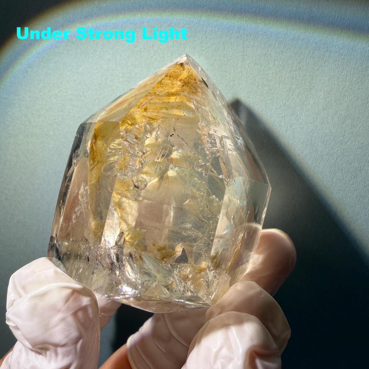 Ultra Rare! Enhydro Quartz Palm Stone: UV-reactive Yellow & White Sand Waterfall and Multiple Big Moving Bubbles Inclusion Golden Healer Polished Crystal | Natural Gemstone Birthstone Gift for her enhydro quartz sand water-fall pendant decorative piece gemstone charm stone pendant rainbow quartz polished stone crystal charm birthstone men necklace chakra crystal minerals specimen inclusion crystal inclusion crystal yellow sand inclusion yellow hematoid yellow iron oxide inclusion UV reactive