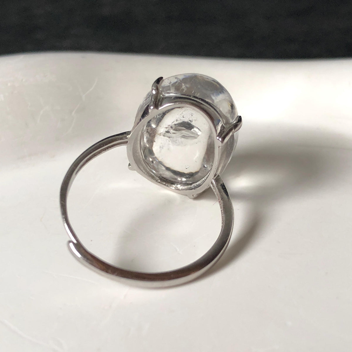 Enhydro Quartz (Herkimer Diamond) S925 Silver Adjustable Ring: Flowing Shimmering Fine Black Sand Waterfall in Manifestation Quartz Inclusion Polished Crystal Statement Ring for Women crystal band ring cocktail ring stackable ring 7 chakra meditation crystal healing stone birthstone silver ring ring for men rainbow quartz minerals specimen inclusion quartz quick sand inclusion fluid inclusion water inclusion cocktail ring stackable ring enhydro crystal ring men statement ring untreated crystal